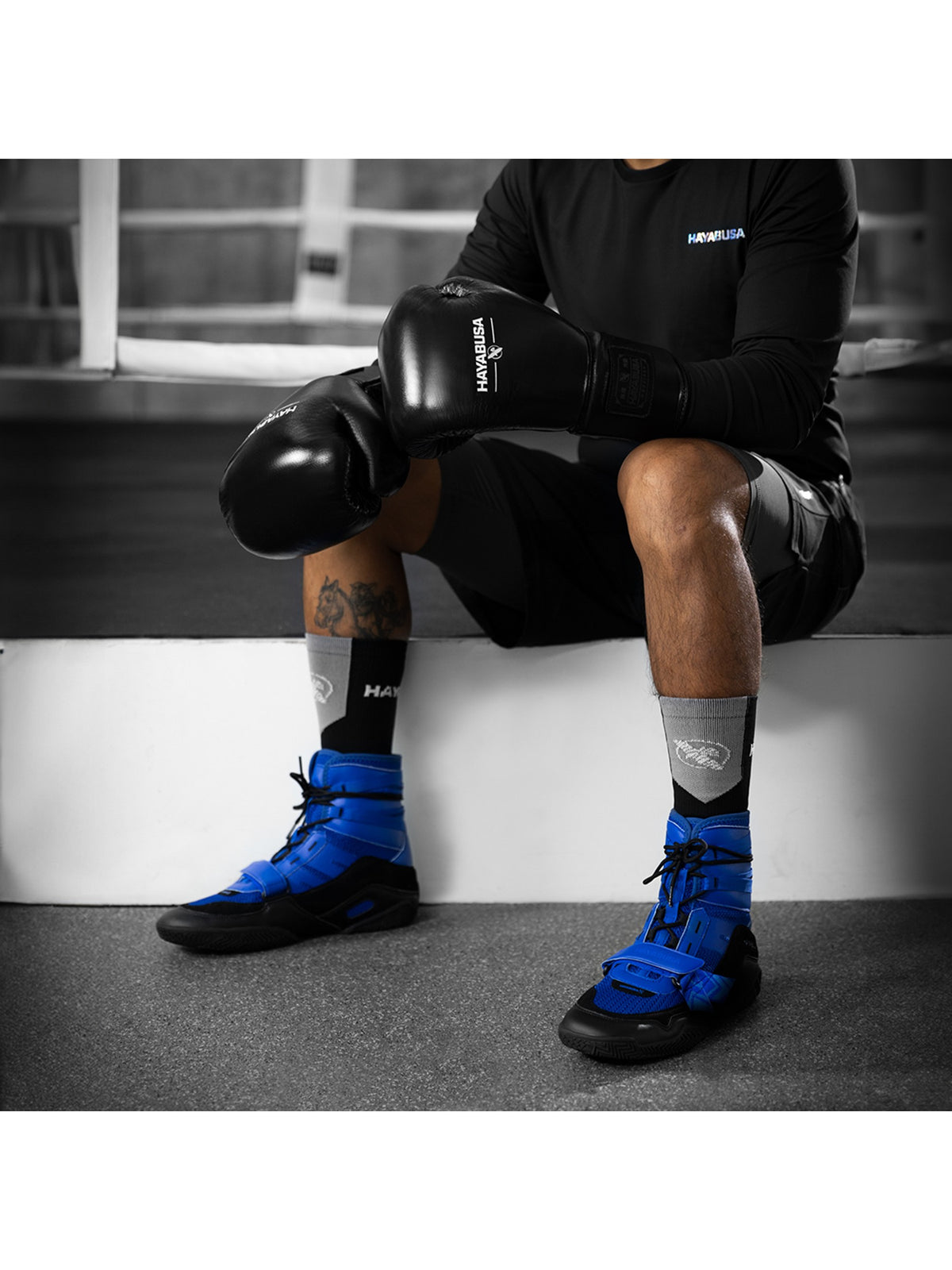 Hayabusa Strike Boxing Shoes, blue, image 6