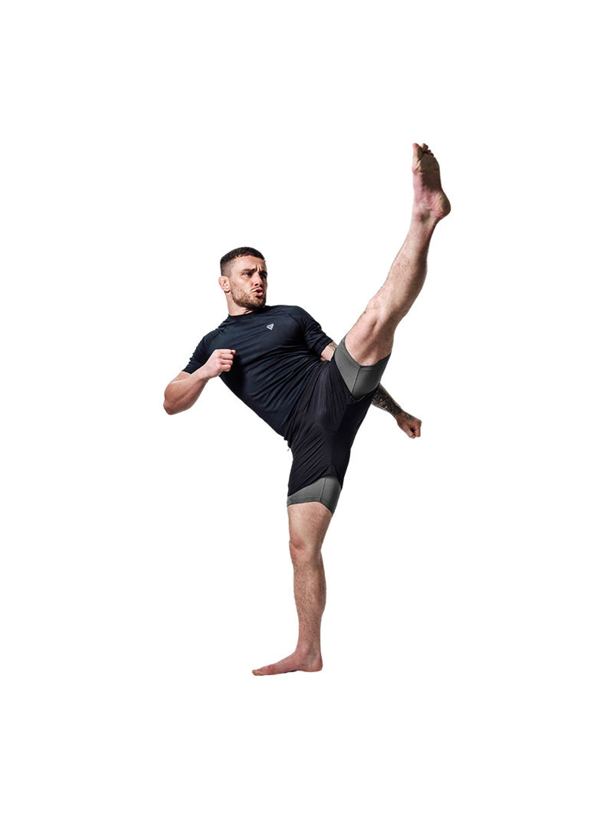 RDX T16 2-in-1 Compression MMA Shorts - Black/Grey