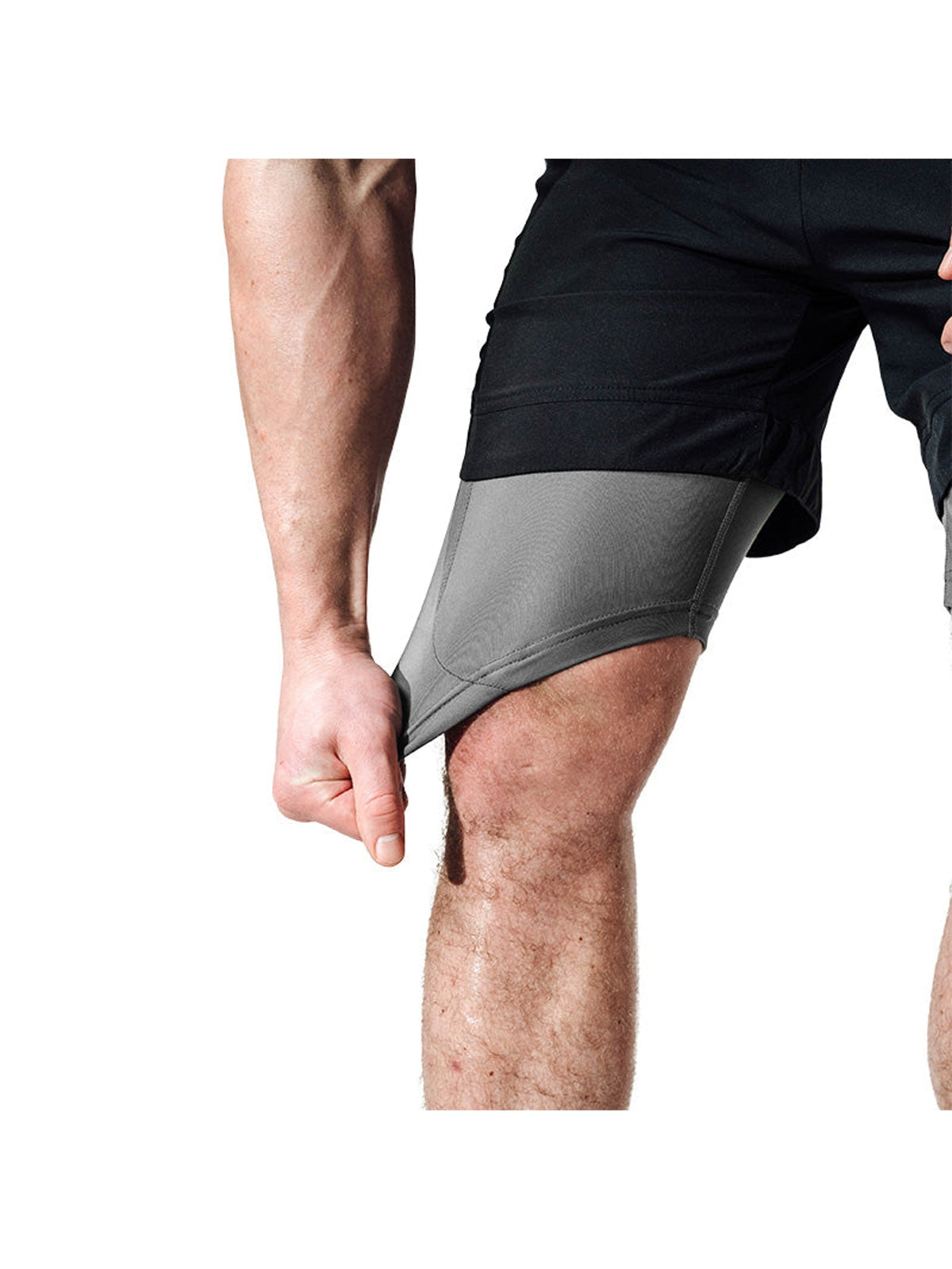 RDX T16 2-in-1 Compression MMA Shorts - Black/Grey