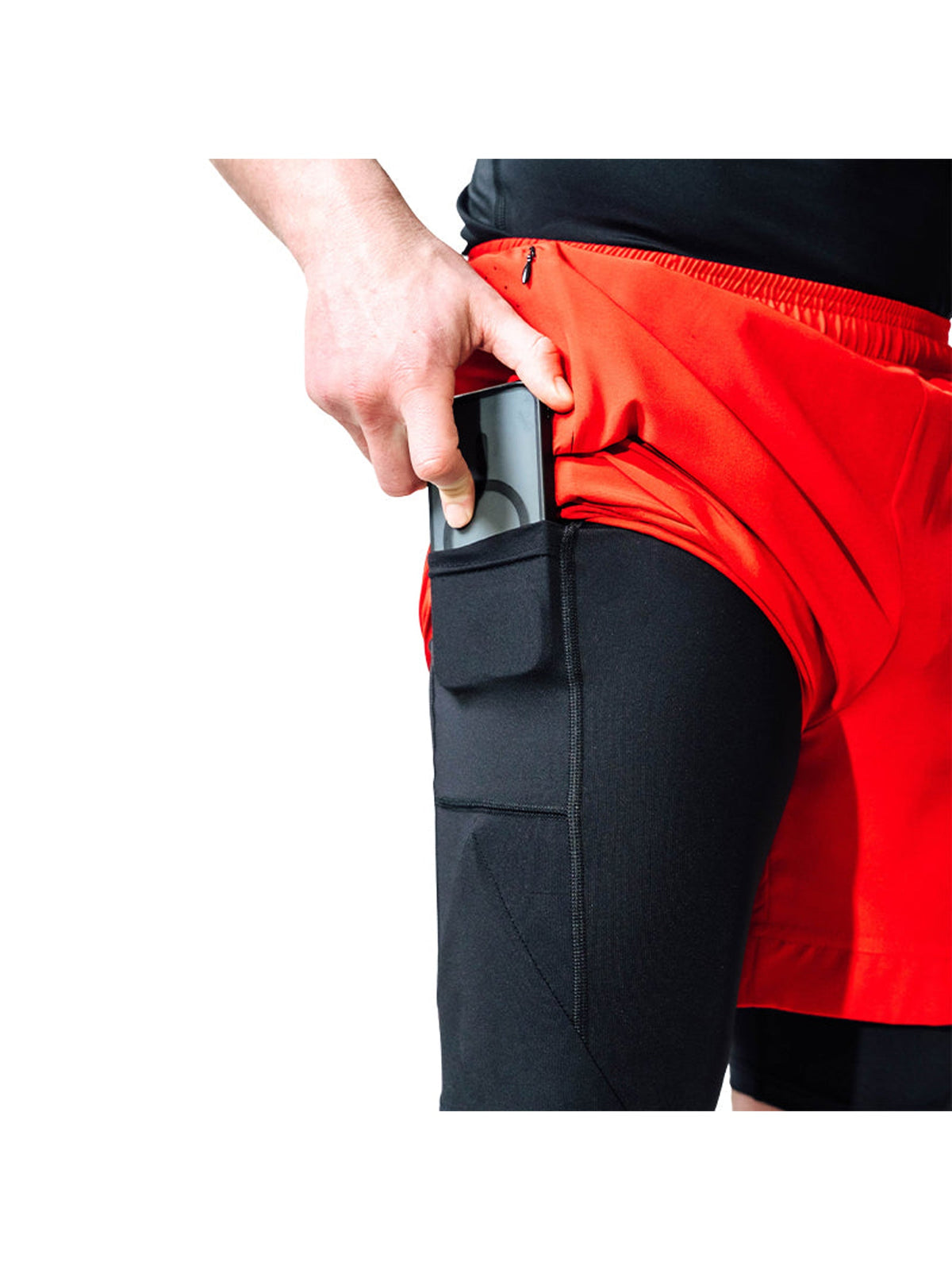 RDX T16 2-in-1 Compression MMA Shorts - Red/Black