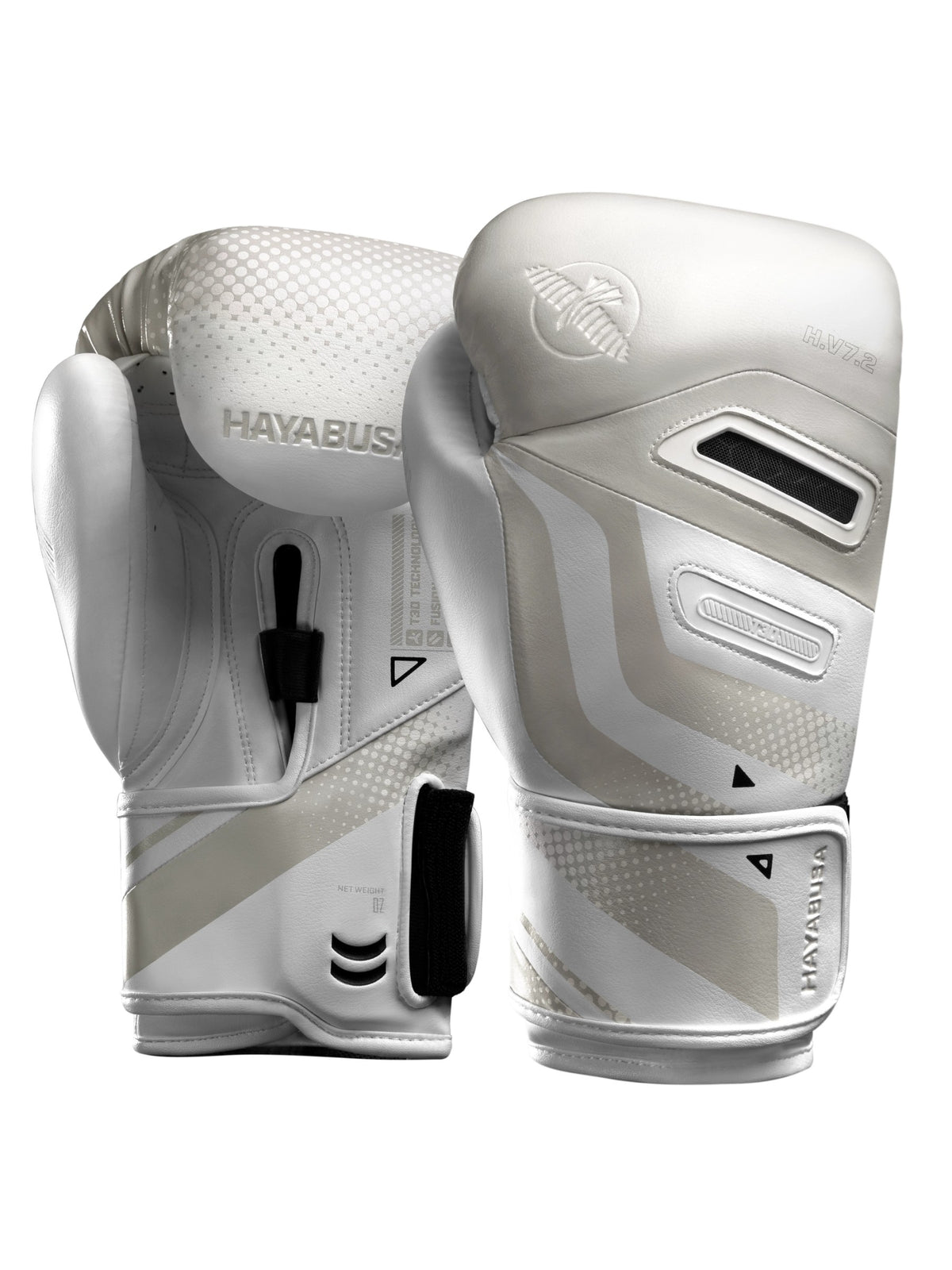 Hayabusa T3D Boxing Gloves, ivory white, main image
