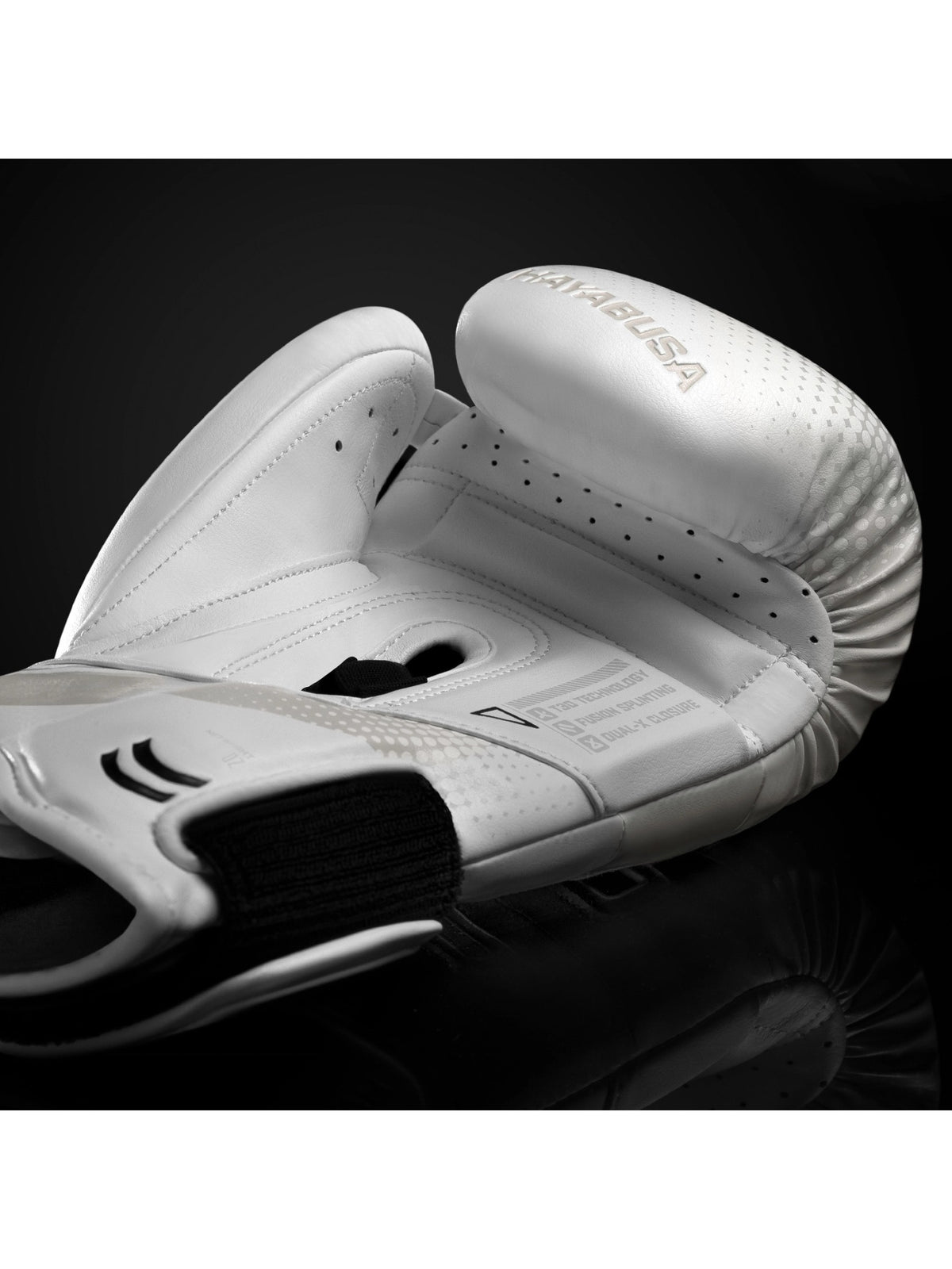 Hayabusa T3D Boxing Gloves, ivory white, image 4