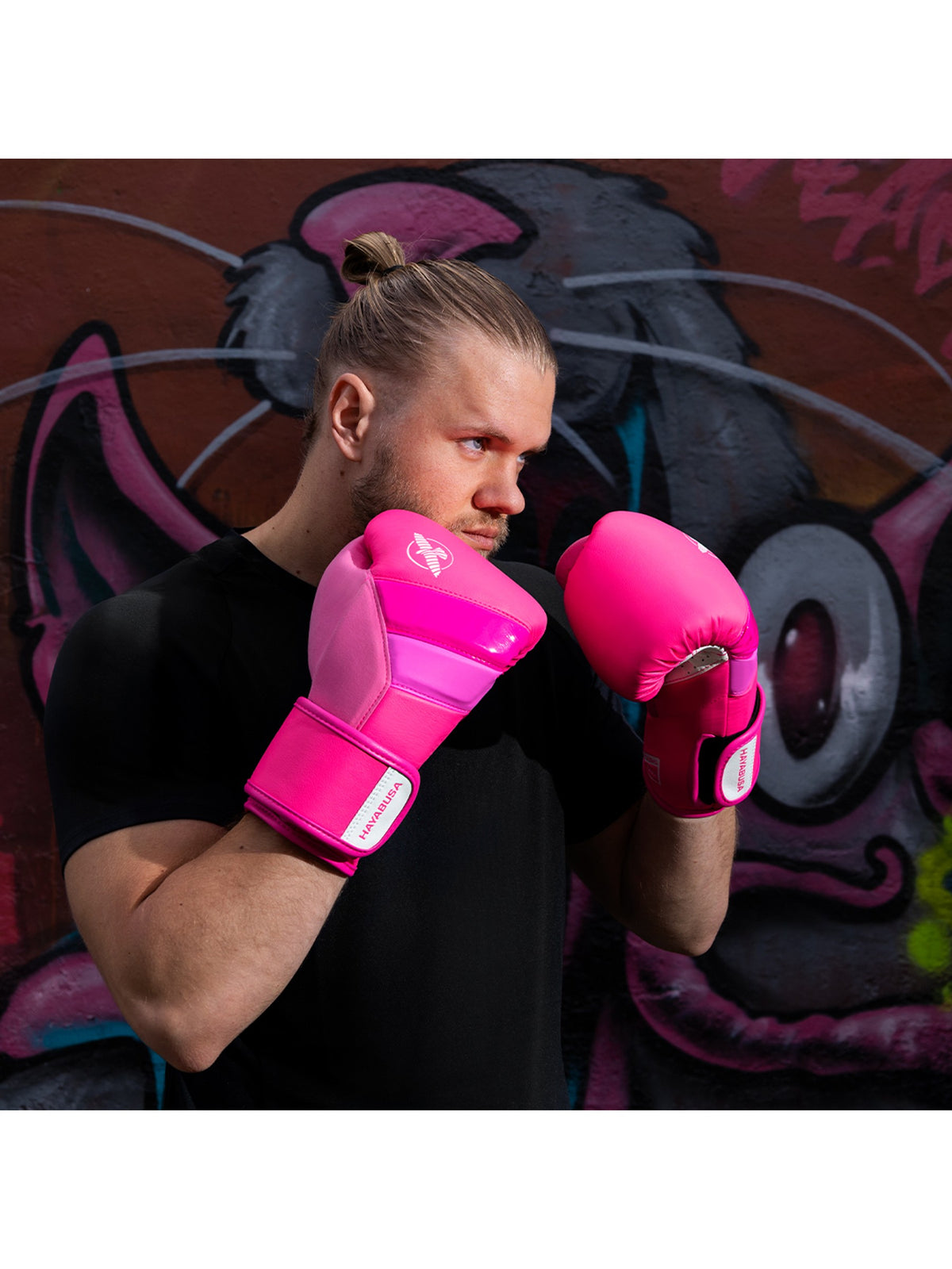 Hayabusa T3 Neon Boxing Gloves, neon pink, image 5