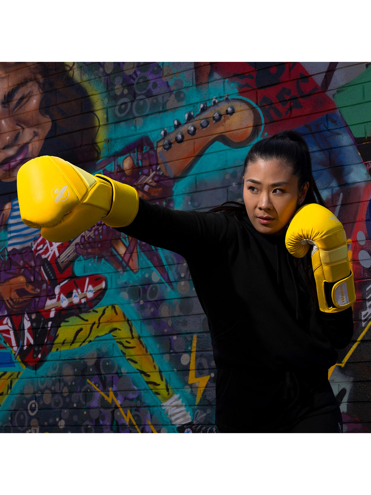 Hayabusa T3 Neon Boxing Gloves, neon yellow, image 6