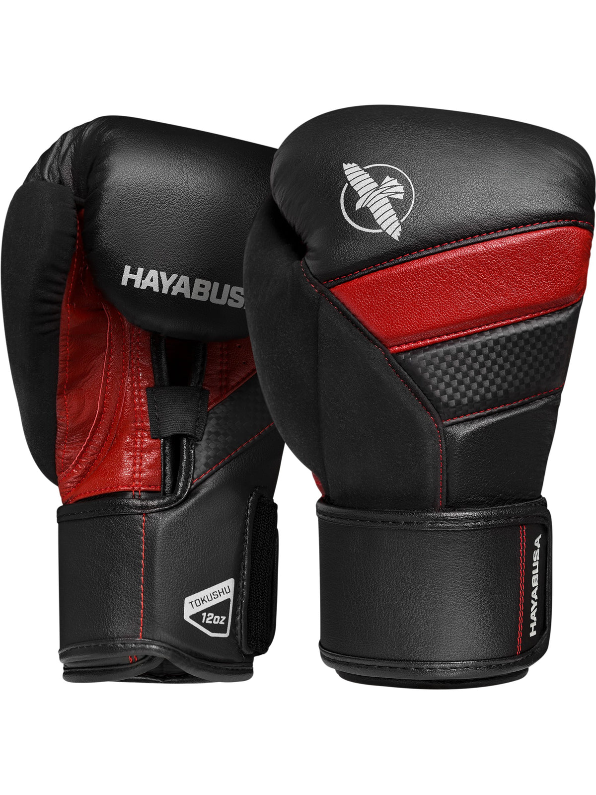 Hayabusa T3 Boxing Gloves, black/red, main image