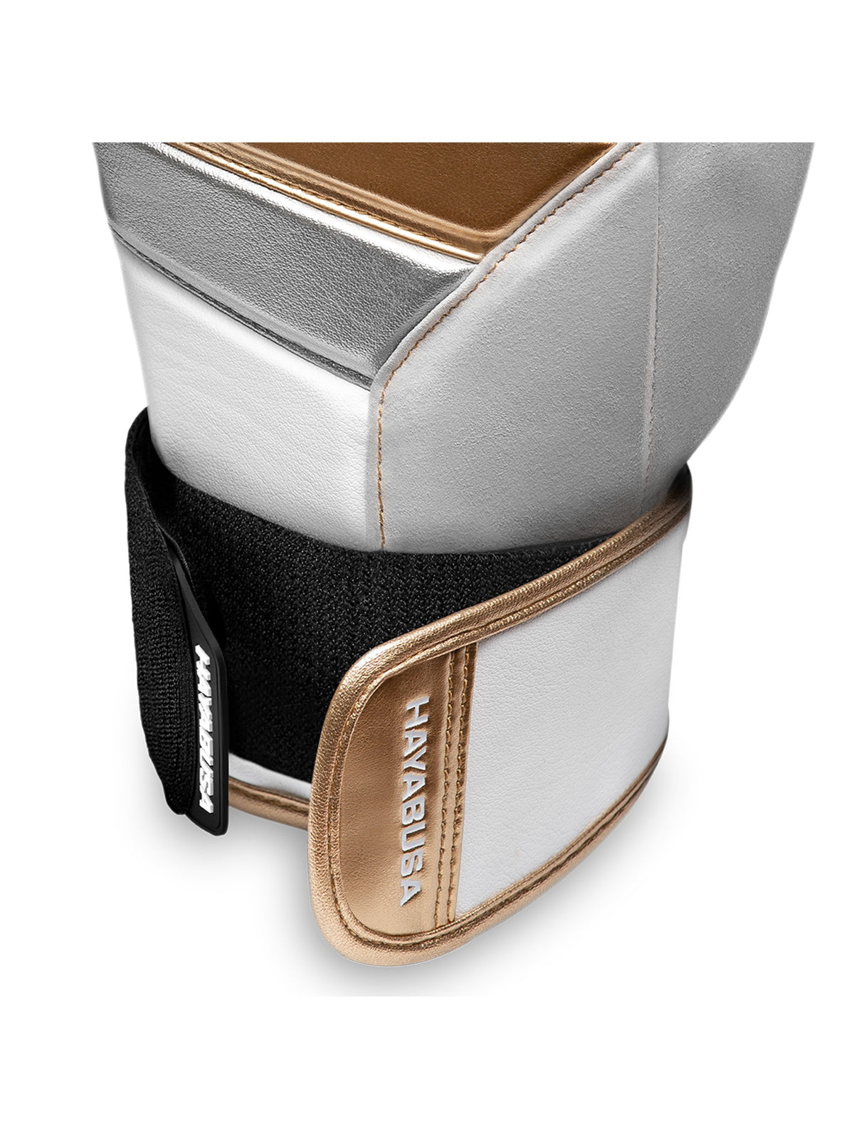 Hayabusa T3 Boxing Gloves, white/gold, image 2
