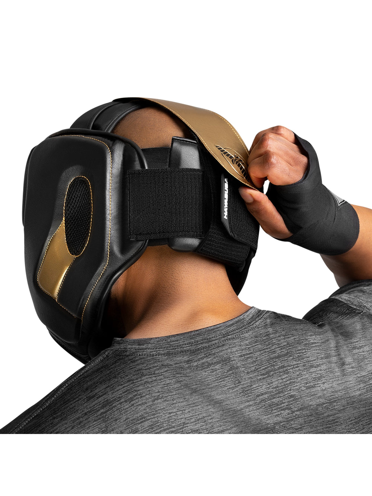 Hayabusa T3 MMA Headgear, black/gold, image 5