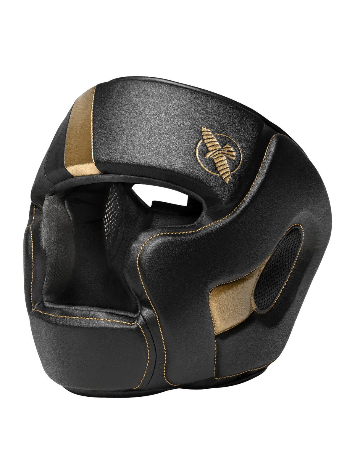 Hayabusa T3 MMA Headgear, black/gold, main image