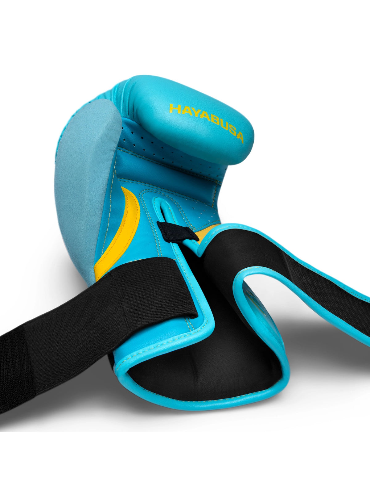 Hayabusa T3 Boxing Gloves, blue/yellow, image 3