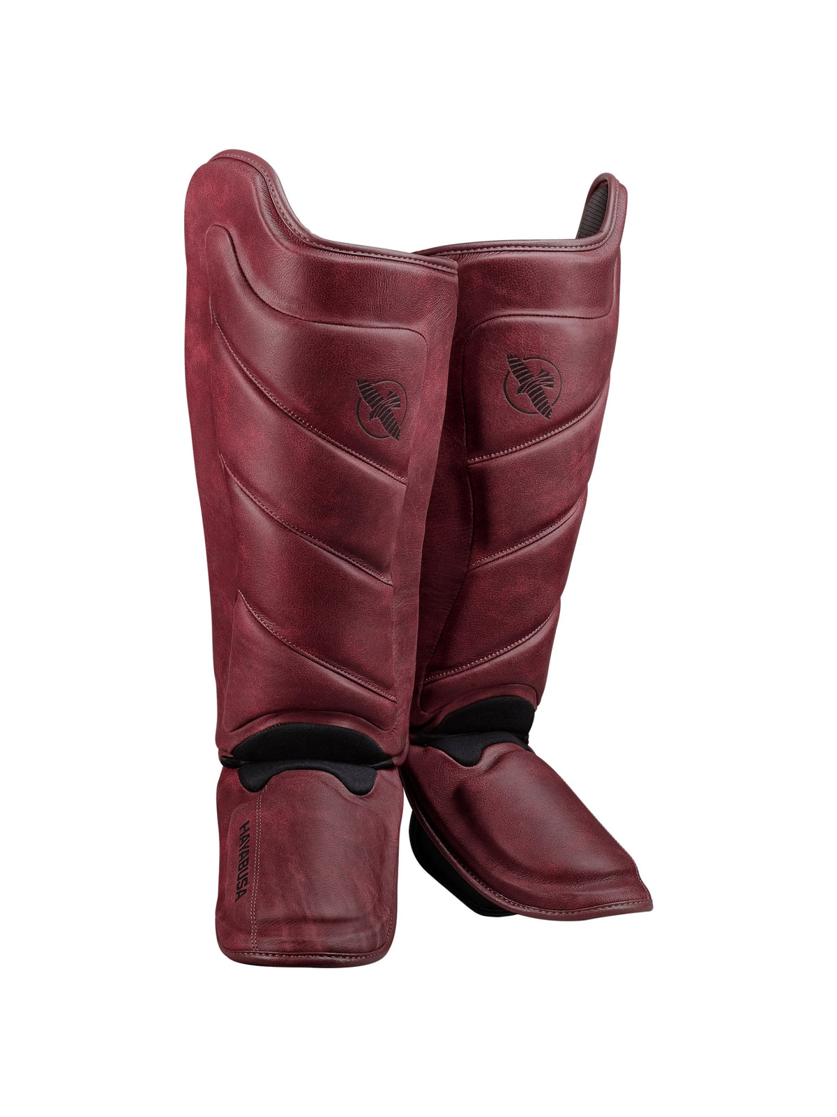 Hayabusa T3 LX Shin Guards, crimson, main image