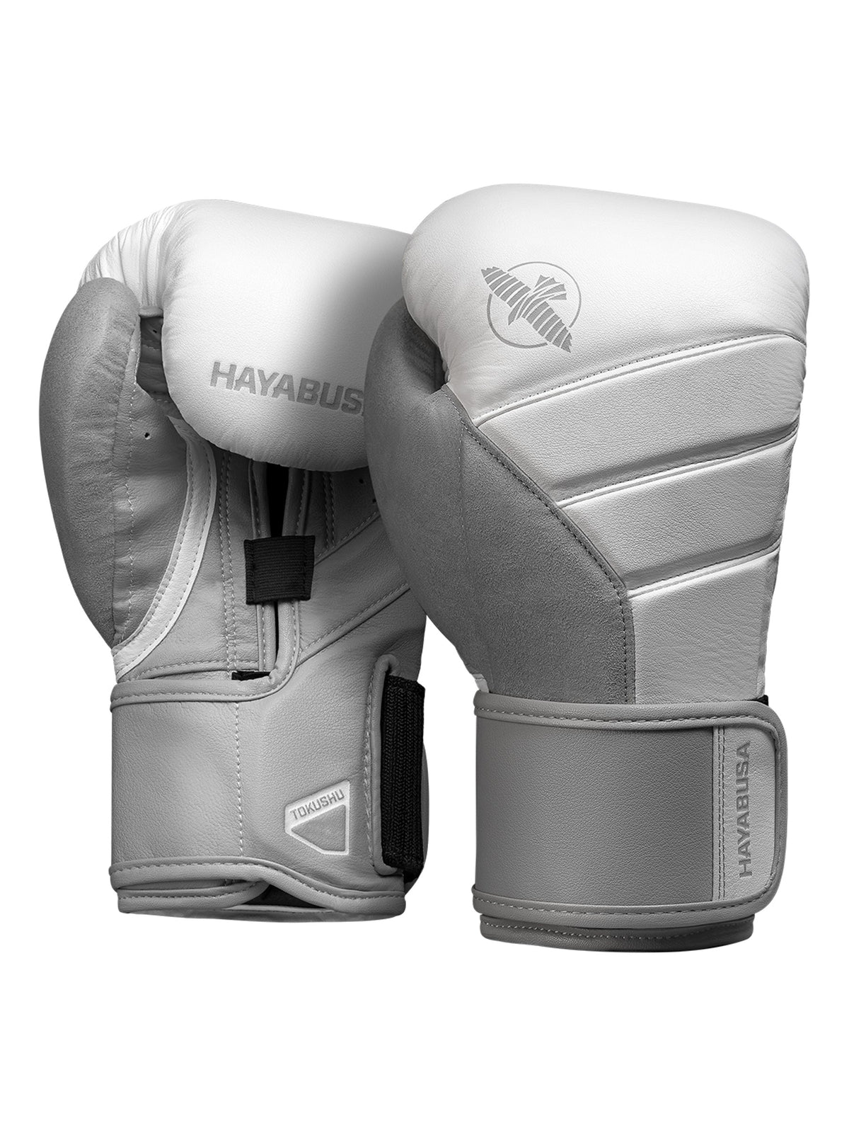 Hayabusa T3 Boxing Gloves, white/grey, main image