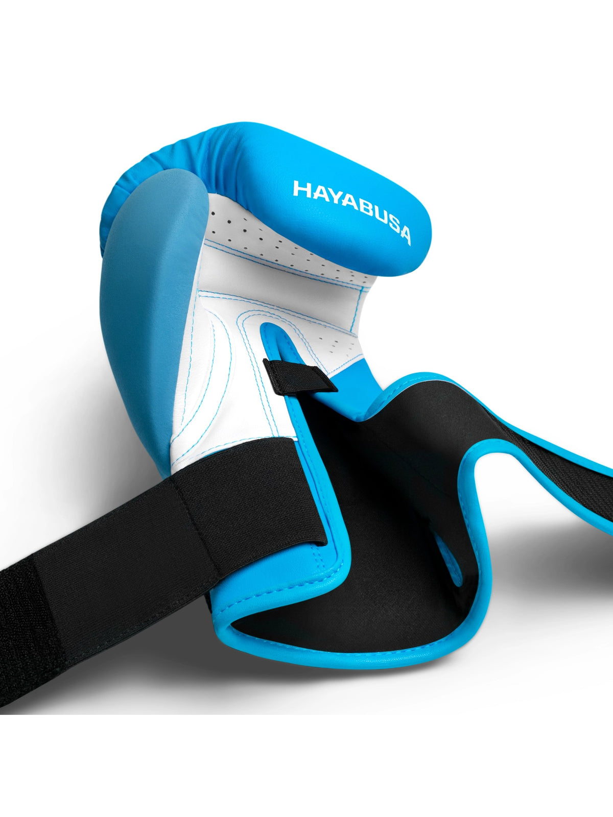 Hayabusa T3 Neon Boxing Gloves, neon blue, image 3