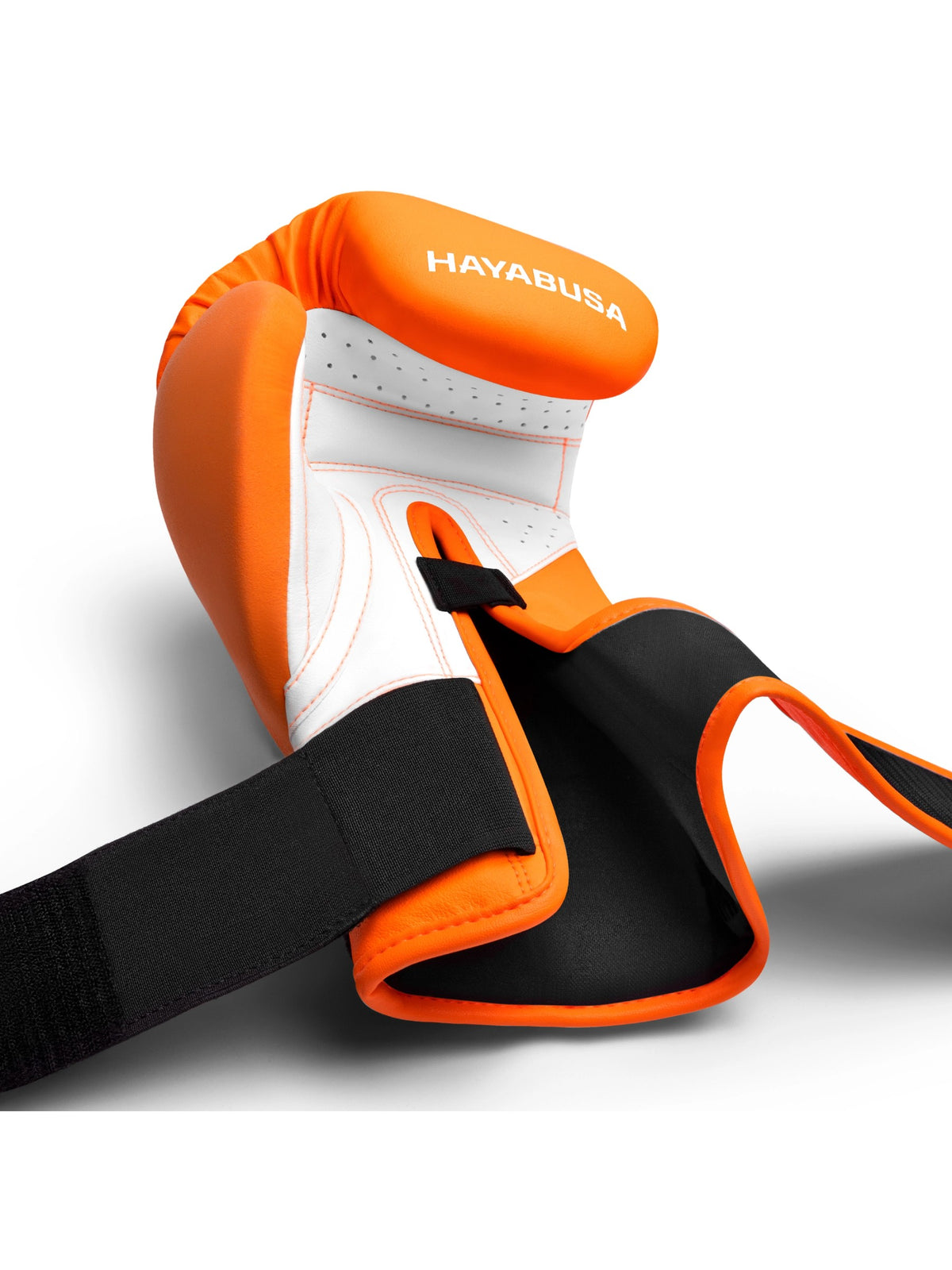 Hayabusa T3 Neon Boxing Gloves, neon orange, image 3