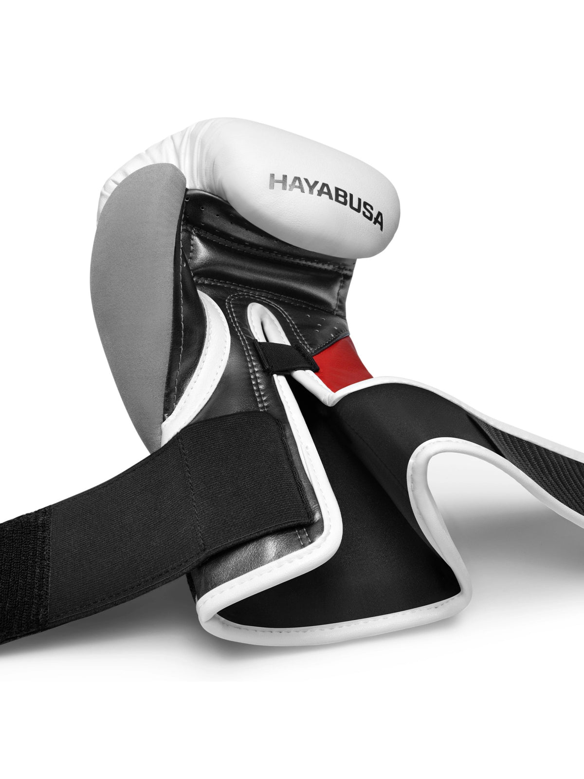 Hayabusa T3 Boxing Gloves, white/red, image 3