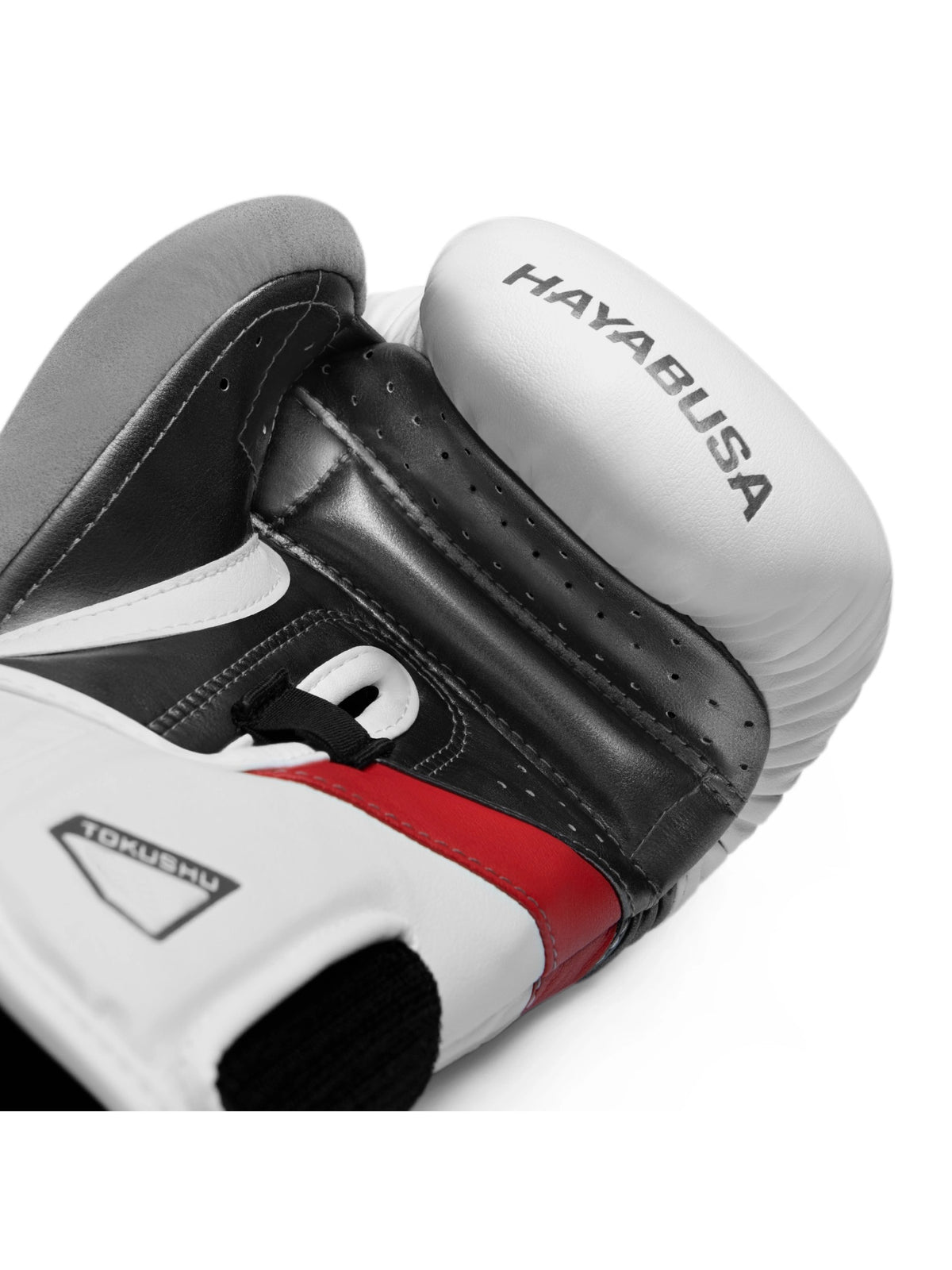 Hayabusa T3 Boxing Gloves, white/red, image 4