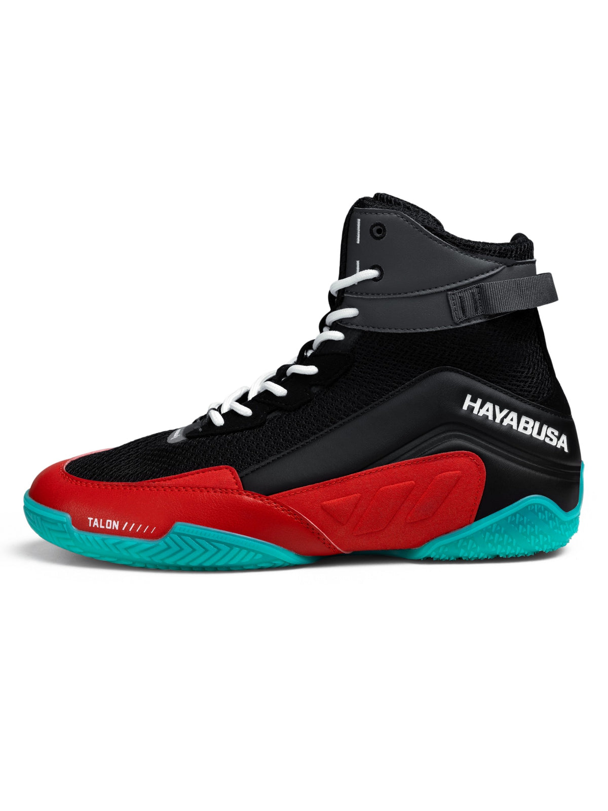 Hayabusa Talon Boxing Shoes – Black/Red Detail