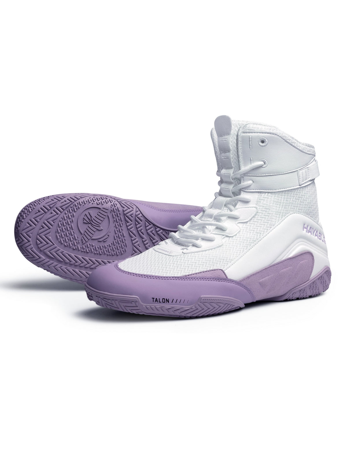 Hayabusa Talon Boxing Shoes, white/lavender, main image