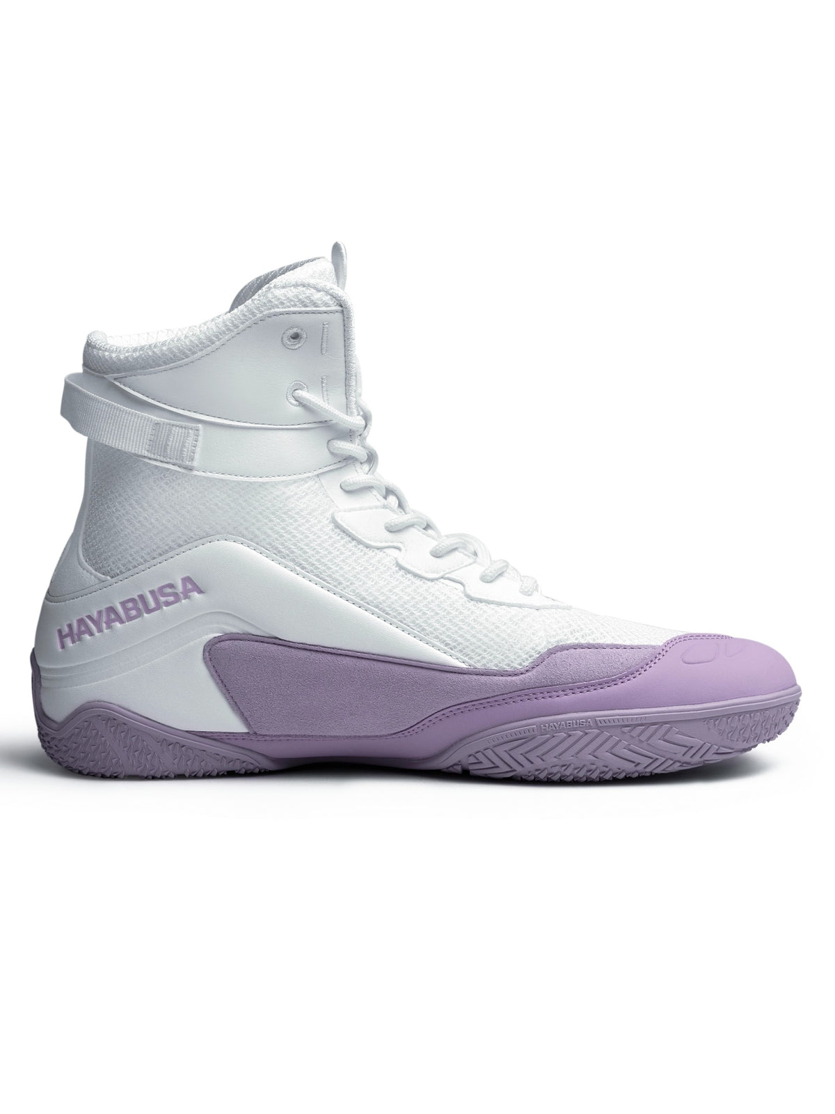 Hayabusa Talon Boxing Shoes, white/lavender, image 2
