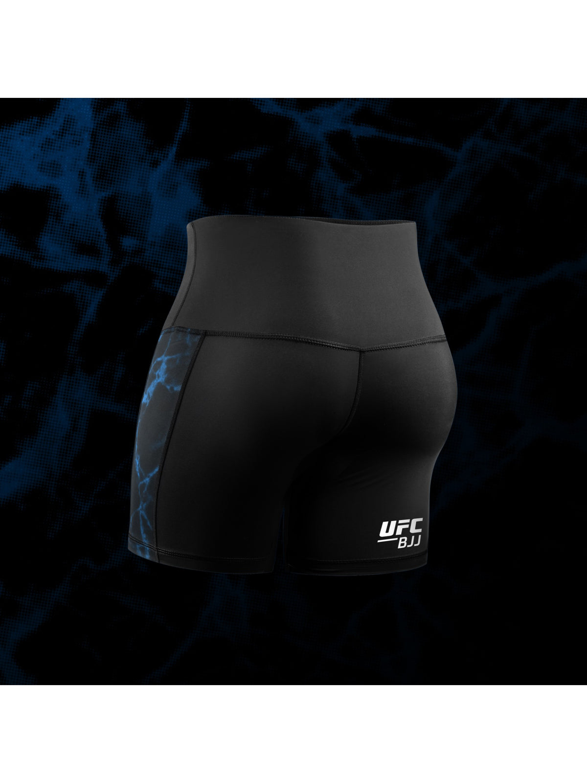 UFC BJJ Women's Vale Tudo Shorts, black/blue, image 2