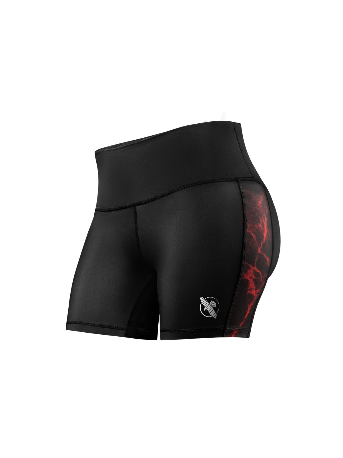 UFC BJJ Women's Vale Tudo Shorts, black/red, main image