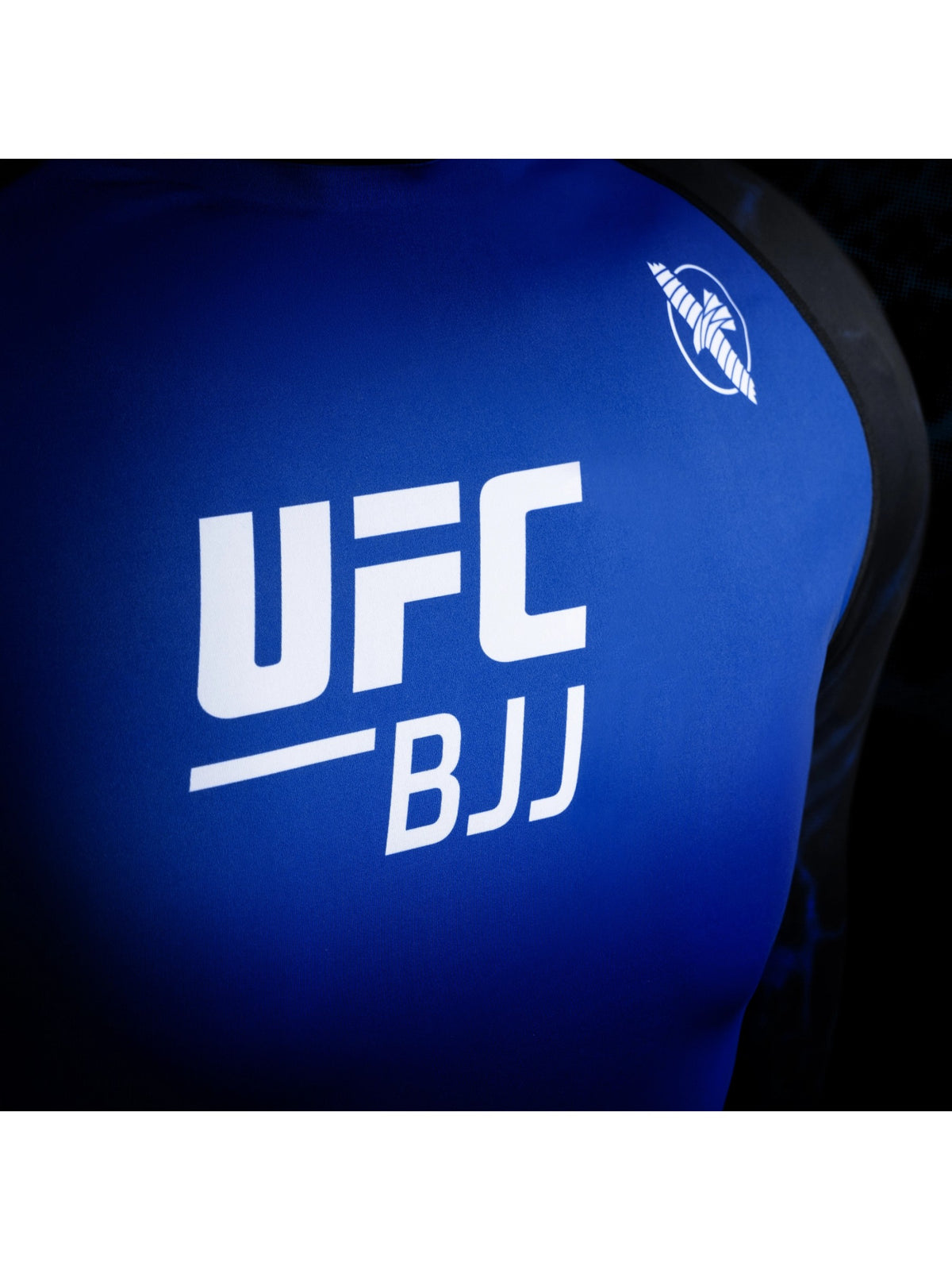 UFC BJJ Men's Long Sleeve Rash Guard, black/blue, image 3