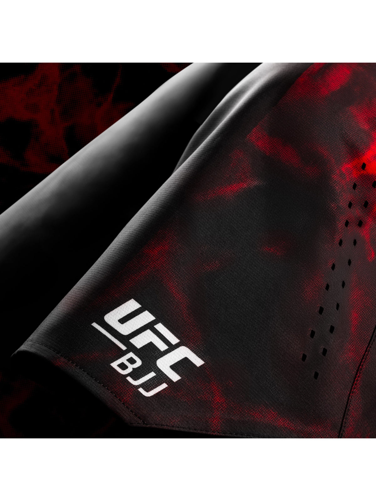 UFC BJJ Men's Grappling Shorts, black/red, image 4