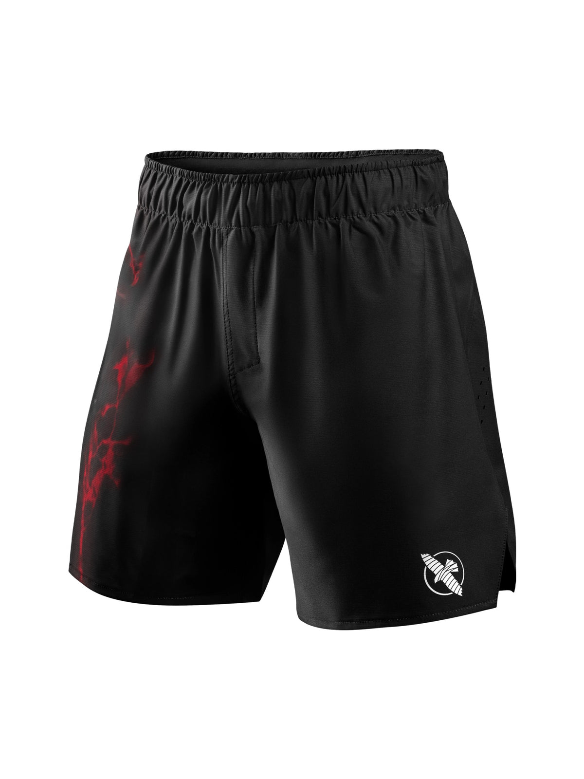 UFC BJJ Men's Grappling Shorts, black/red, main image