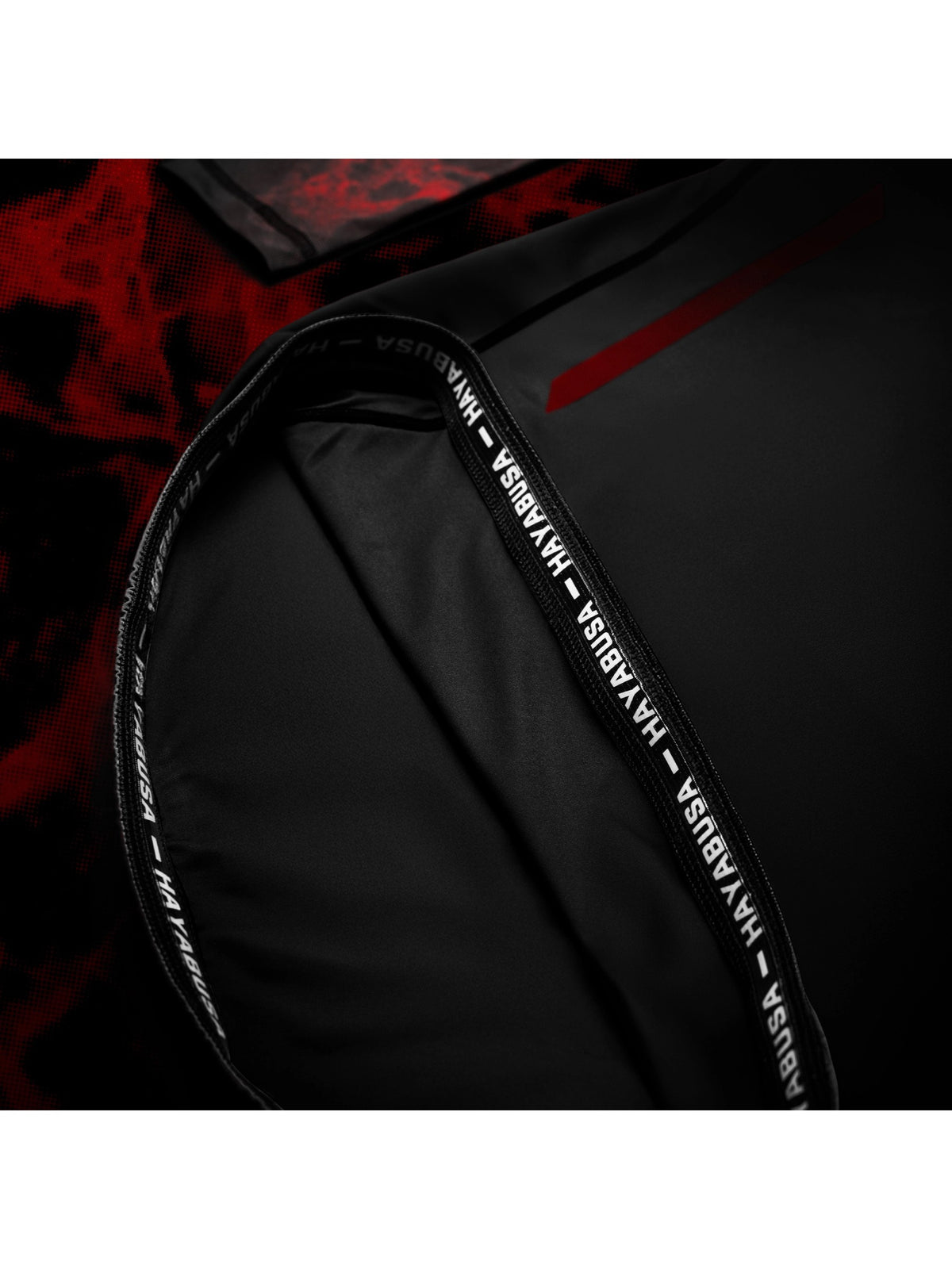 UFC BJJ Men's Long Sleeve Rash Guard, black/red, image 7