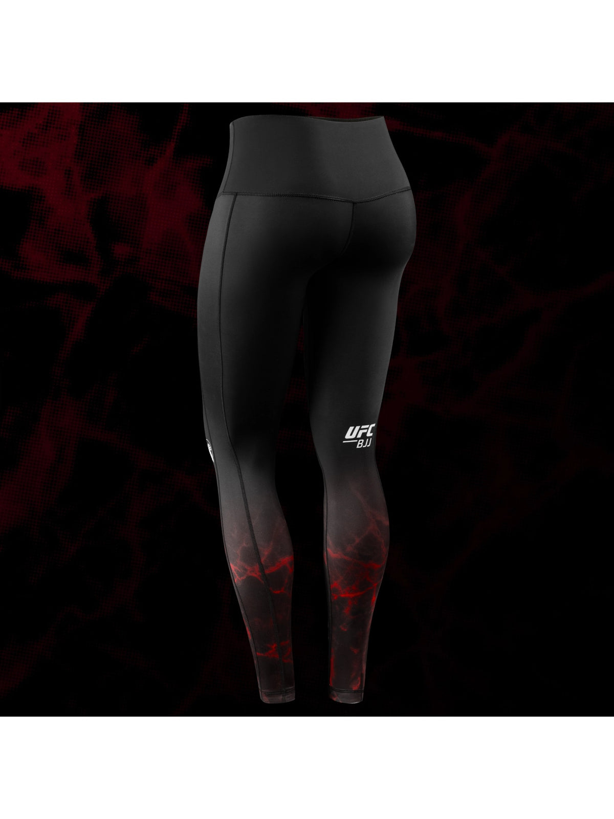 UFC BJJ Women's Leggings, black/red, image 2