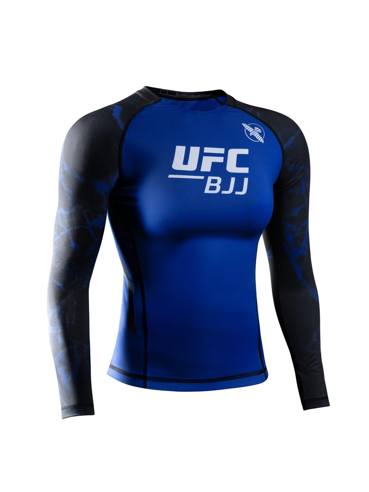 UFC BJJ Women's Long Sleeve Rash Guard, black/blue, main image