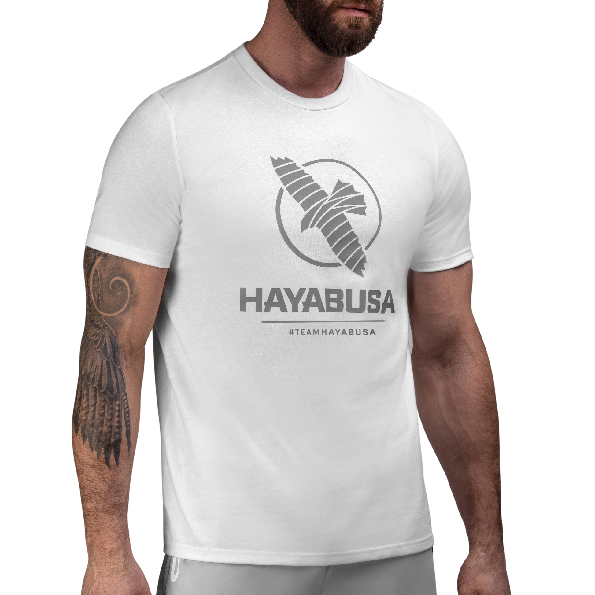 Hayabusa Men's Essential T-Shirt – White 3/4 Left View
