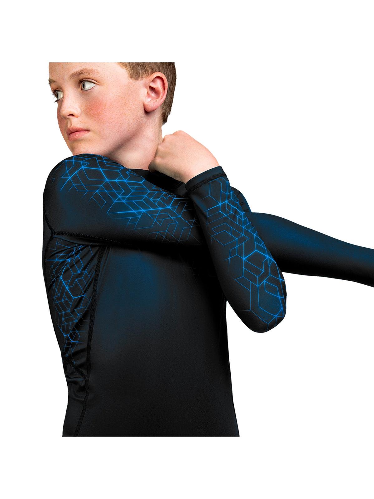 Hayabusa Geo Youth Rash Guard, blue, image 3