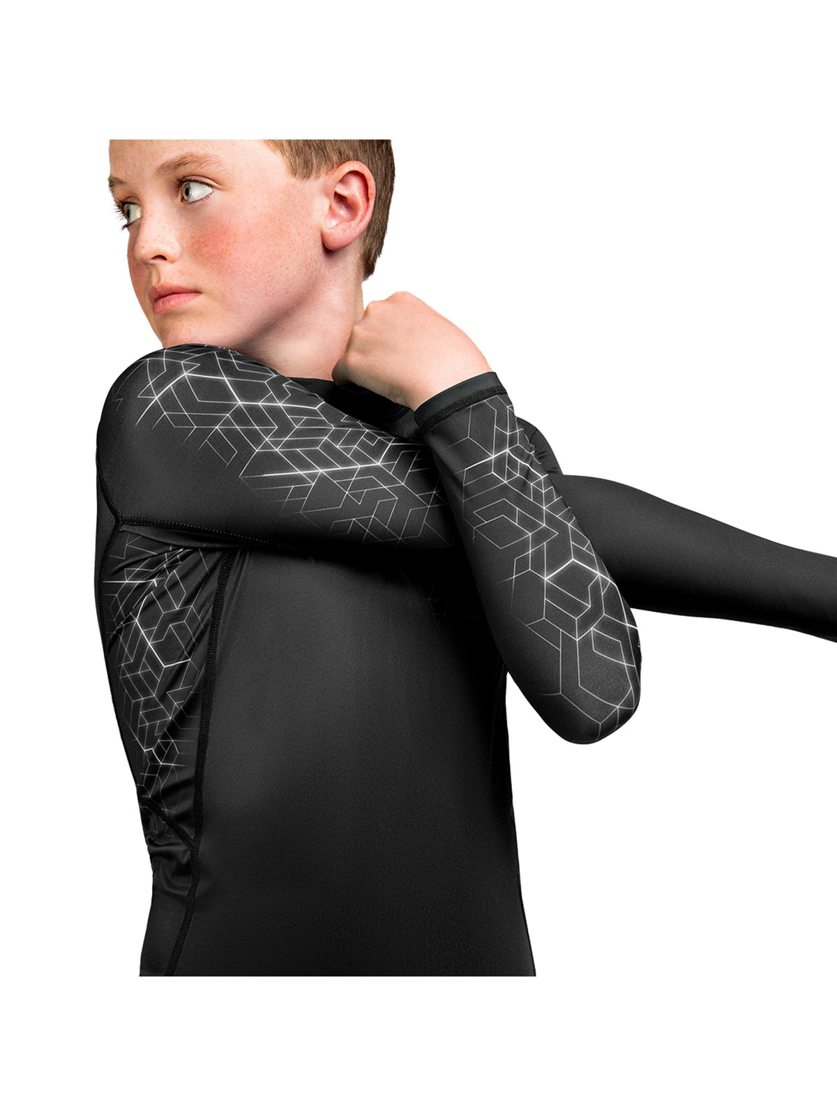 Hayabusa Geo Youth Rash Guard, grey, image 3