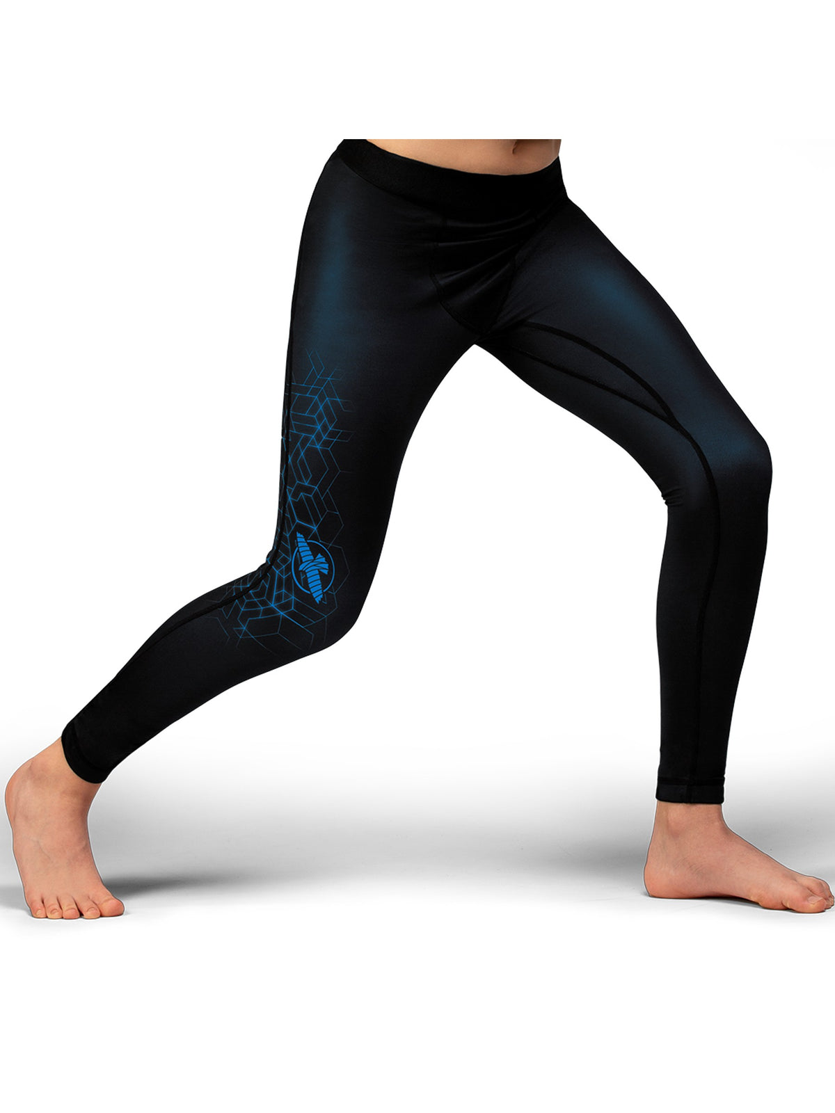 Hayabusa Geo Youth Jiu-Jitsu Spats, blue, main image