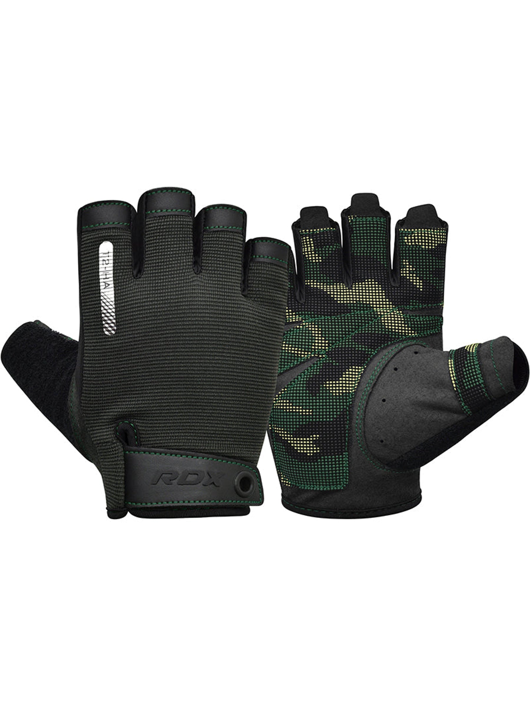 RDX T2 Weightlifting Gloves - Army Green