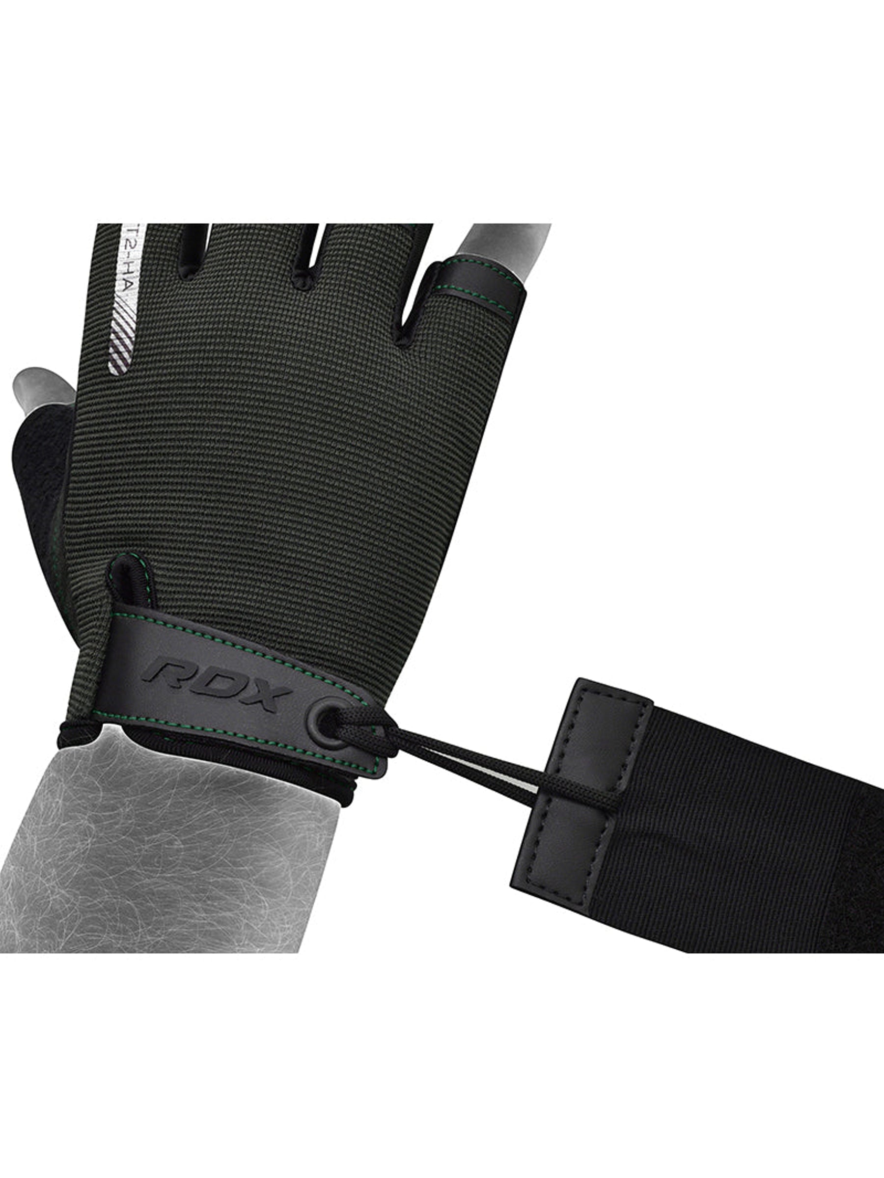 RDX T2 Weightlifting Gloves - Army Green