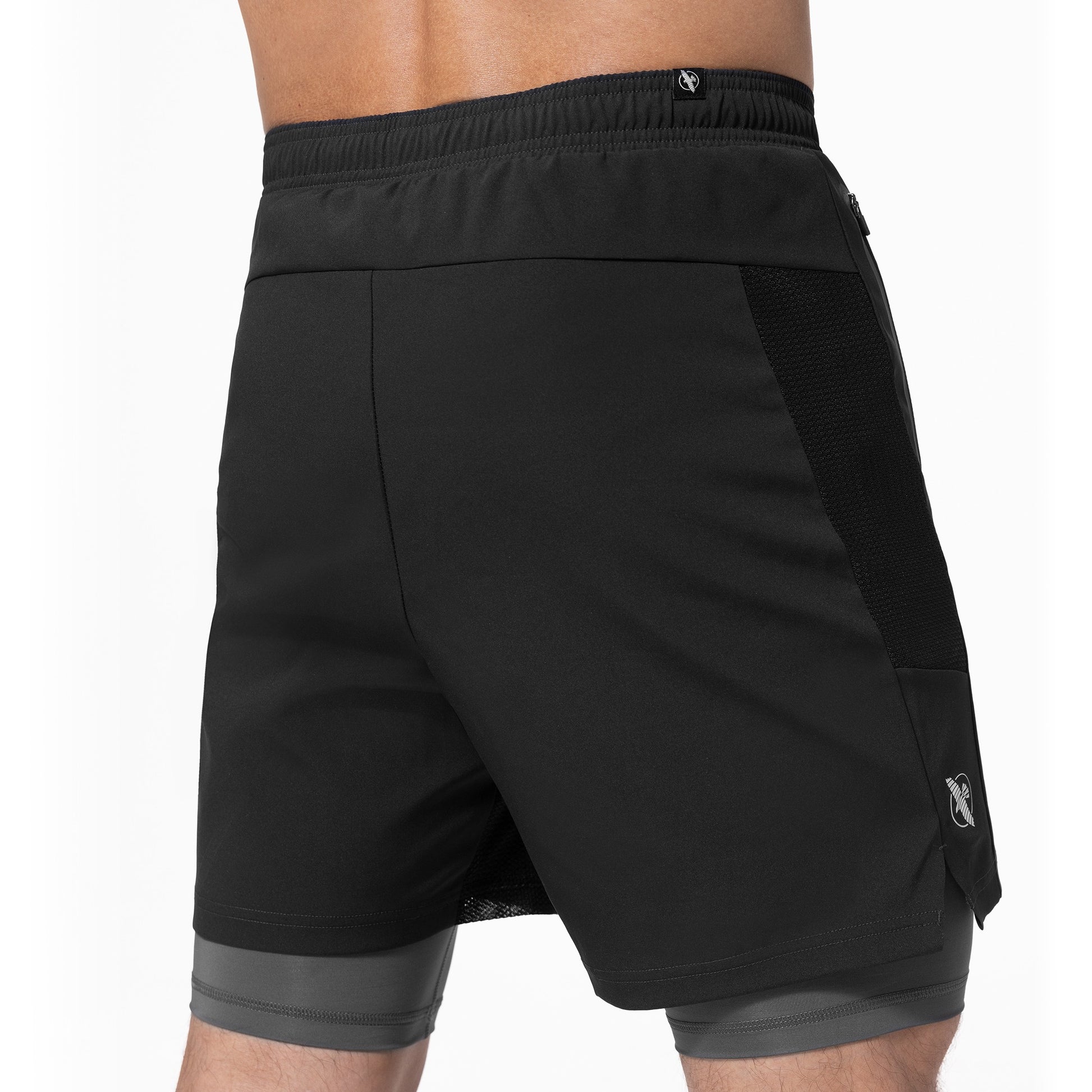 Hayabusa Men's Layered Performance Shorts - Black Side