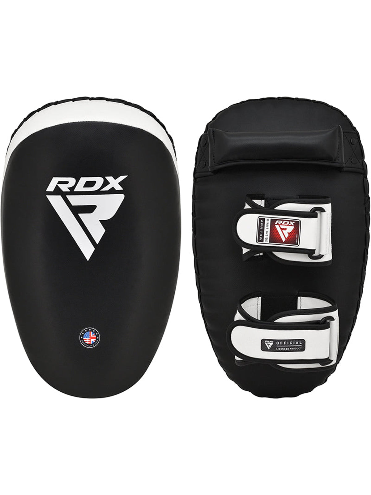RDX T3 Muay Thai Kick Pads - White/Black