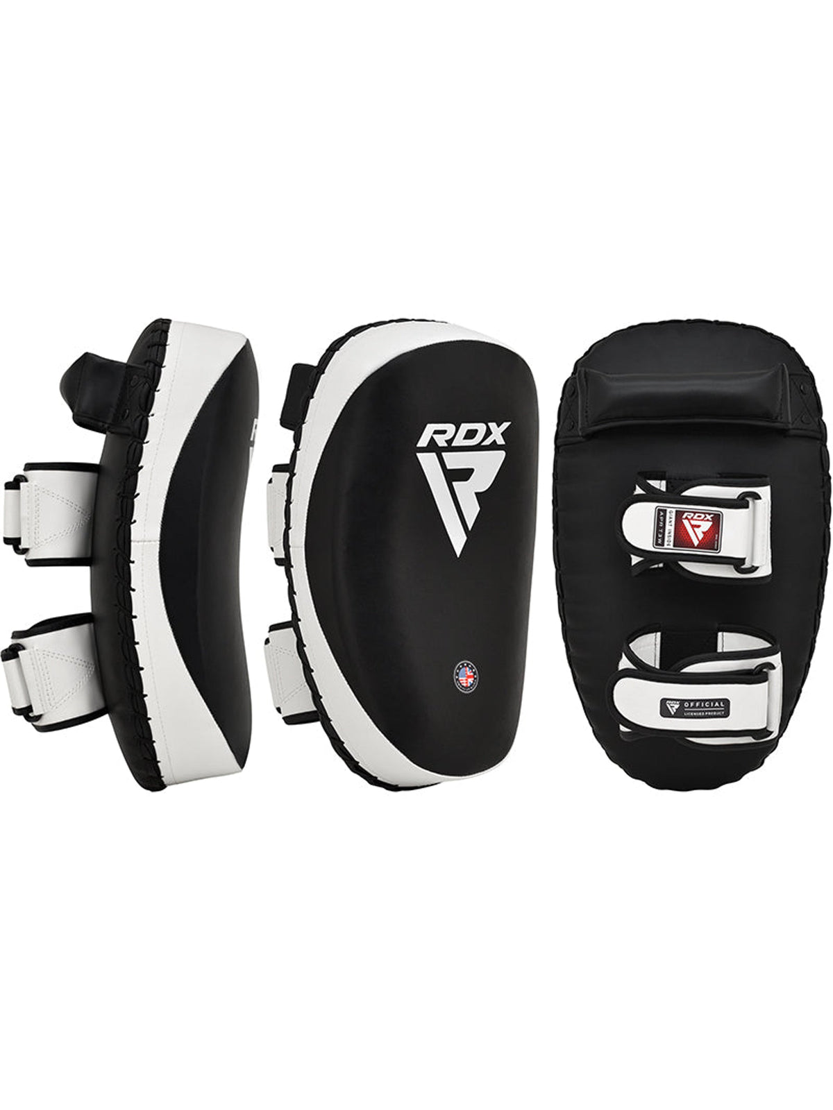 RDX T3 Muay Thai Kick Pads - White/Black