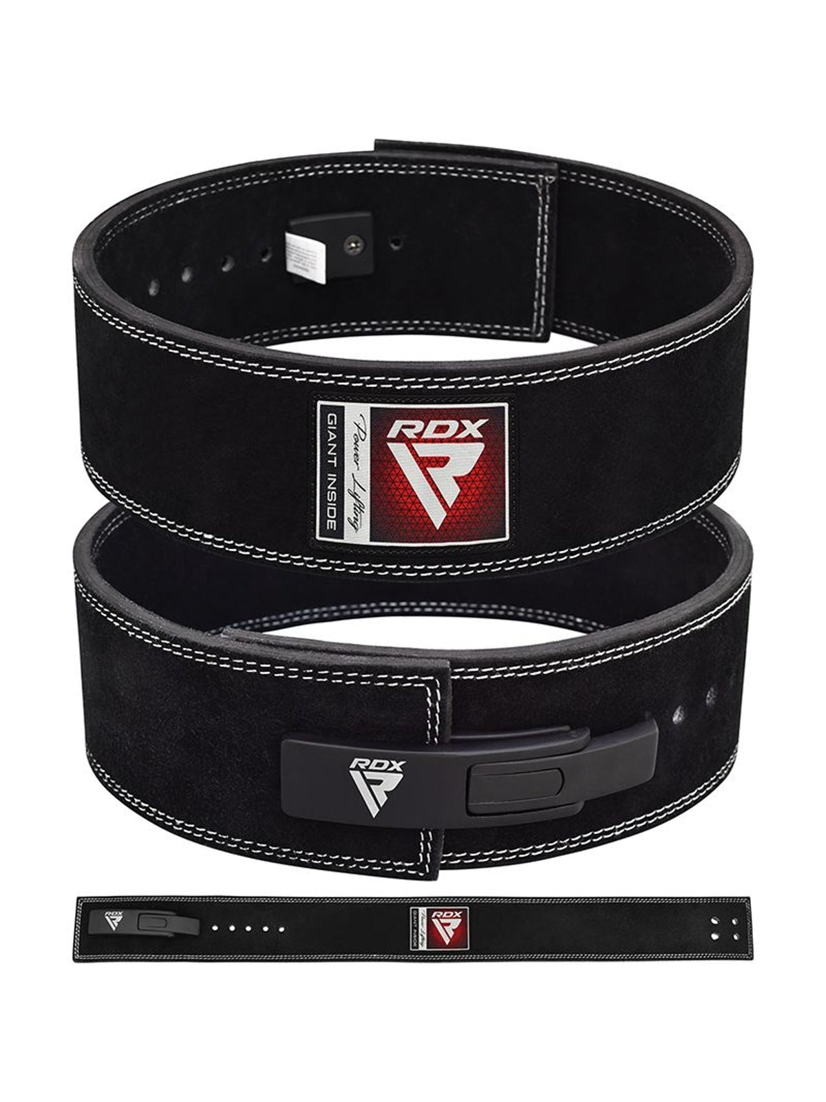 RDX 4 Inch IPL/USPA Approved Powerlifting Leather Gym Belt - Black/Brown