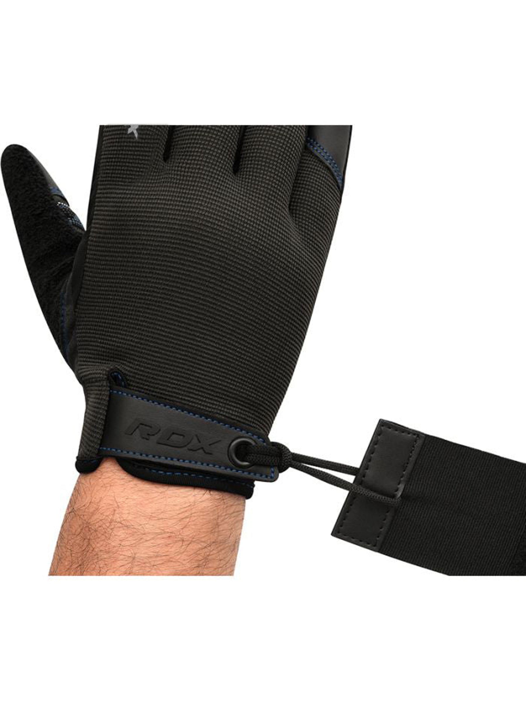 RDX T2 Weightlifting Full Finger Gym Gloves - Blue