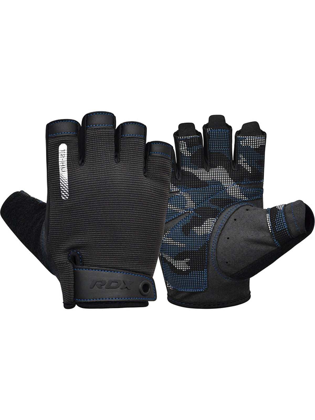 RDX T2 Weightlifting Gloves - Blue
