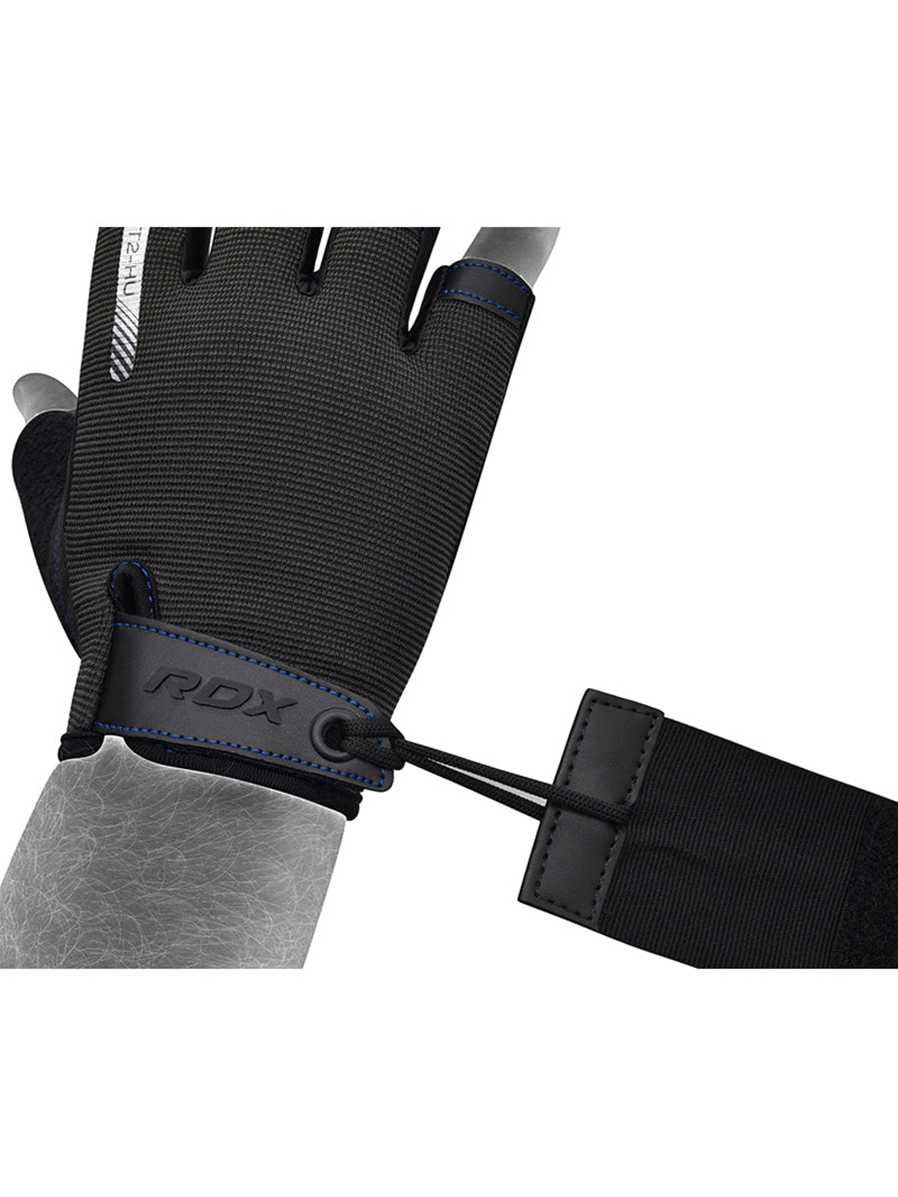 RDX T2 Weightlifting Gloves - Blue