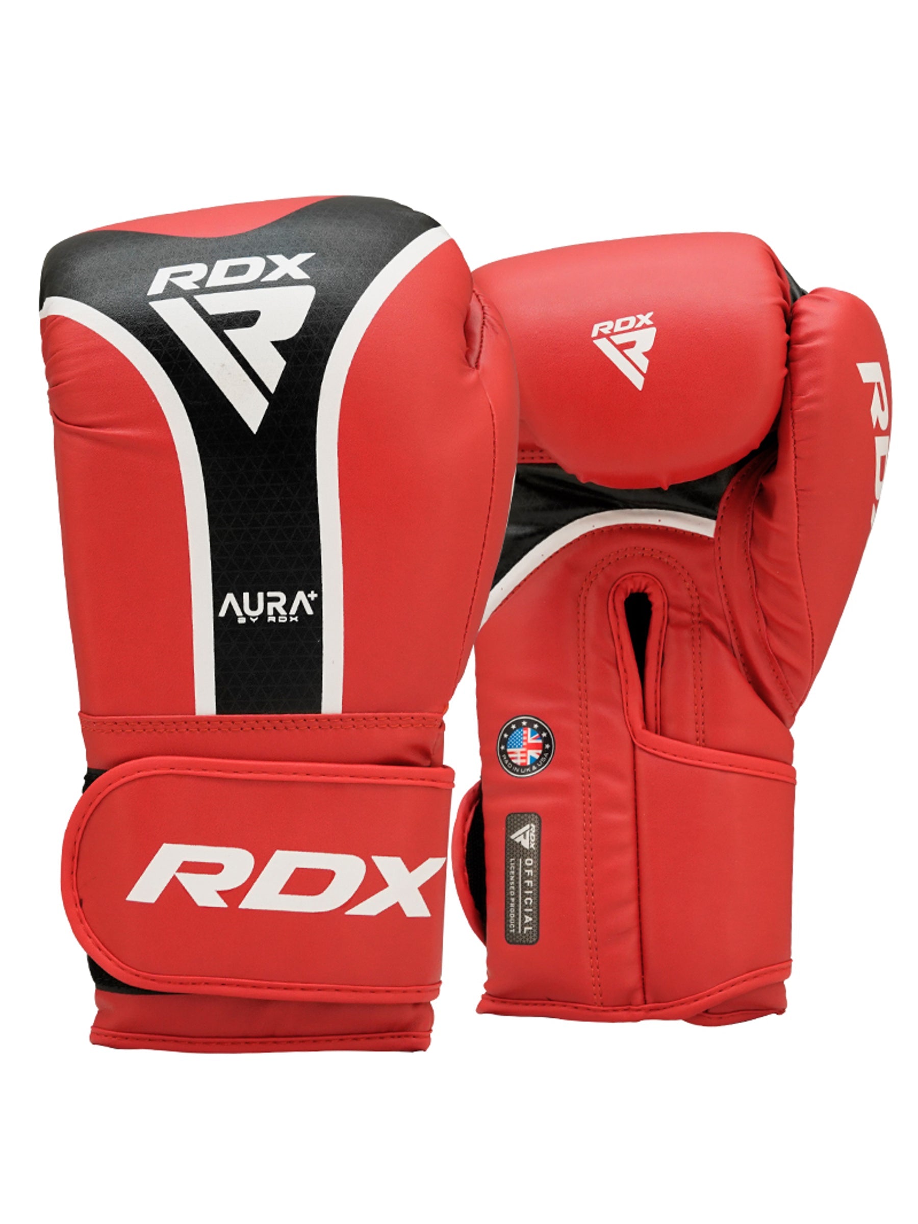 RDX Aura Plus T-17 Boxing Gloves - Red/Black