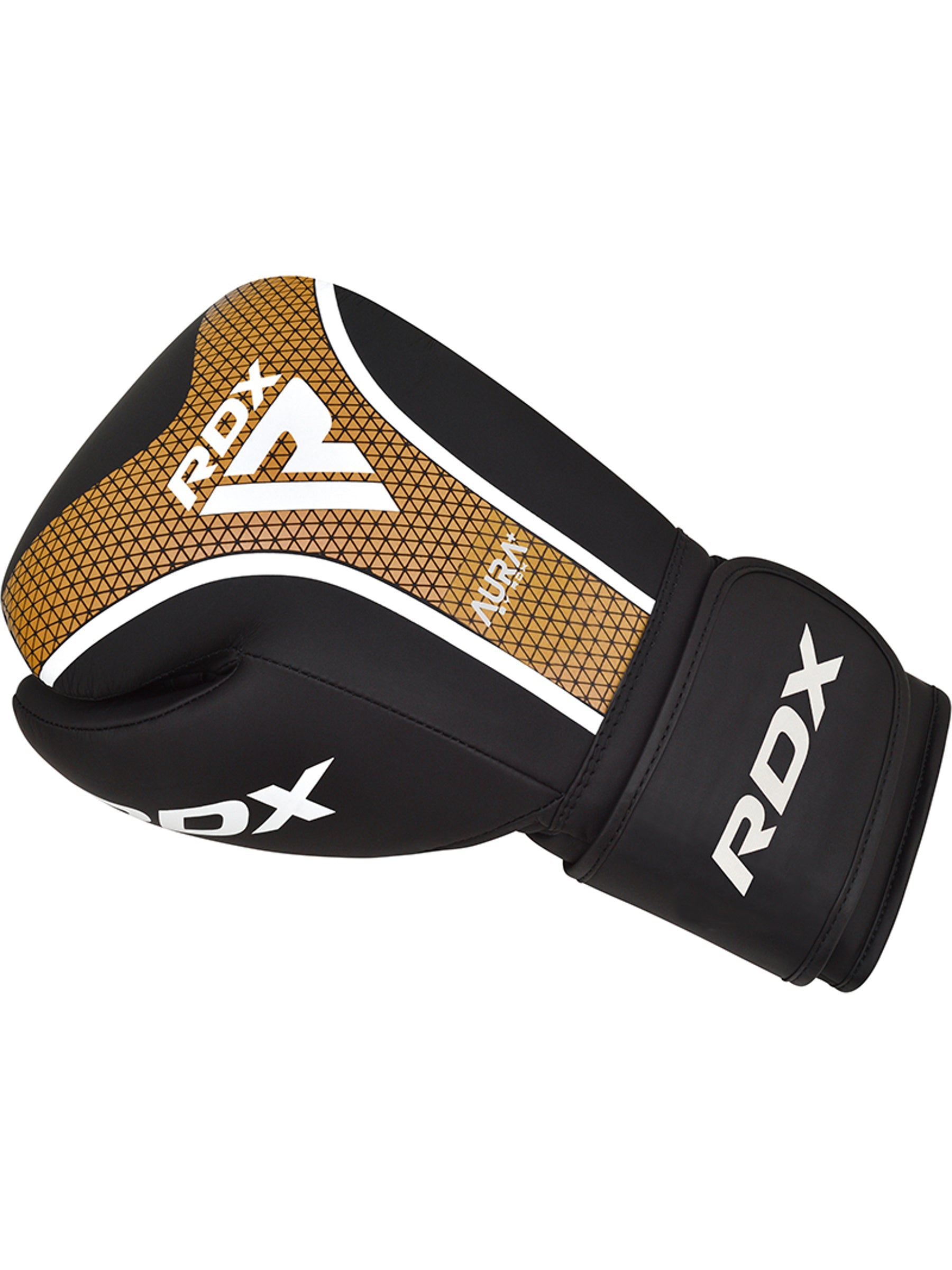 RDX Aura Plus T-17 Boxing Gloves - Black/Gold