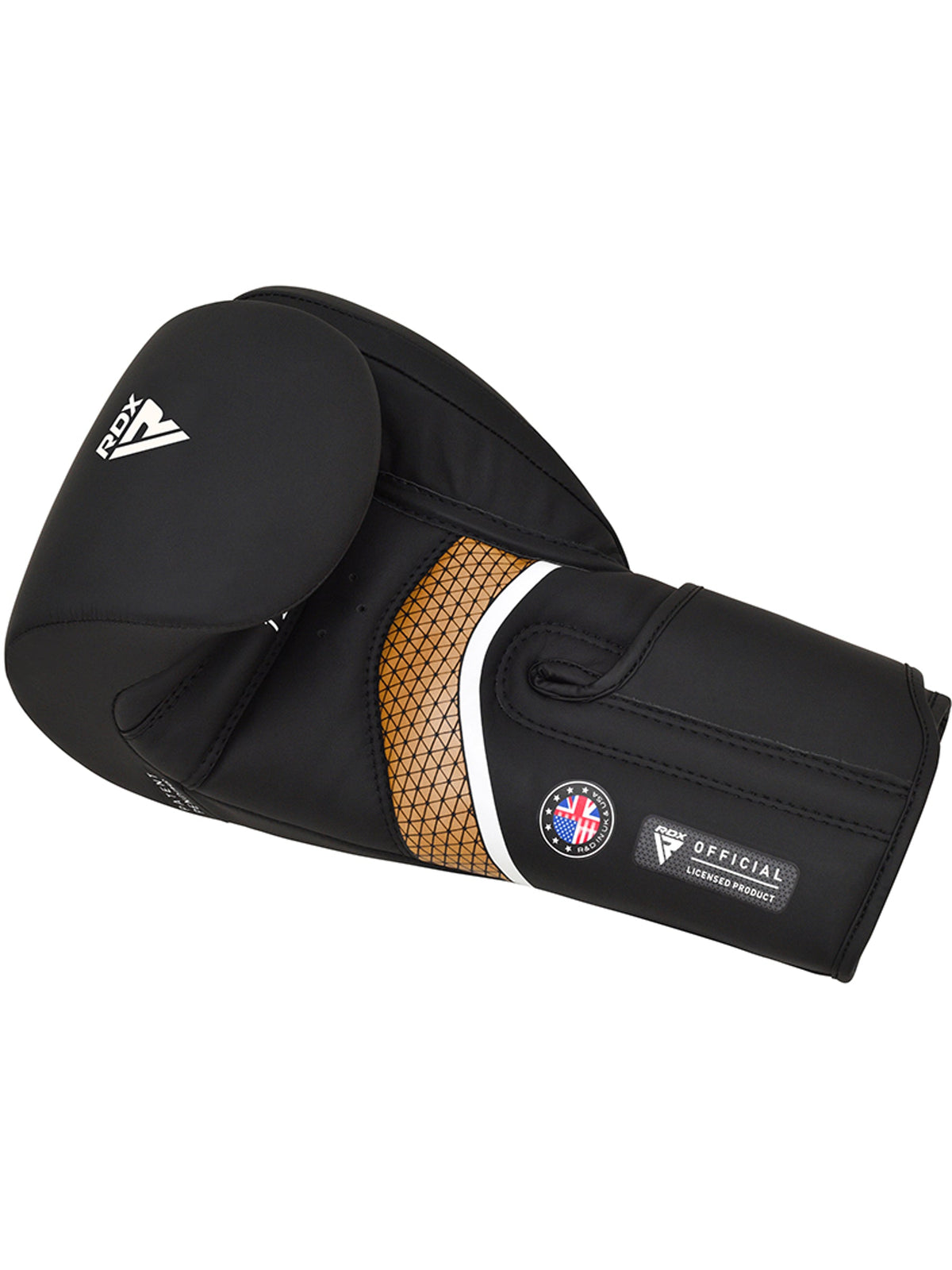 RDX Aura Plus T-17 Boxing Gloves - Black/Gold