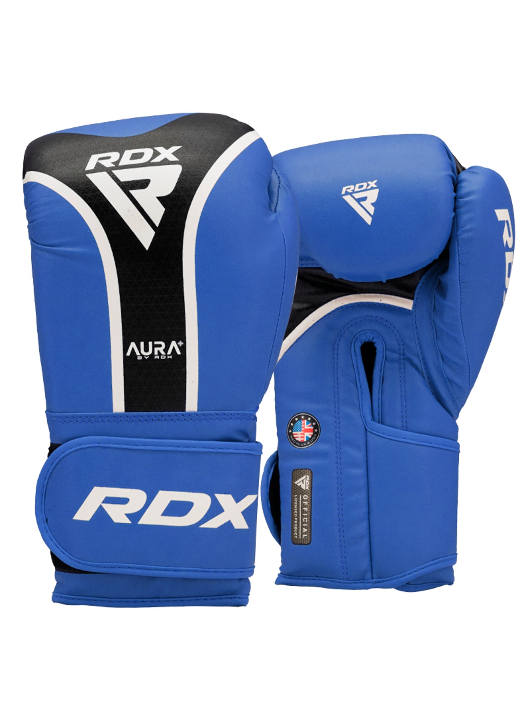 RDX Aura Plus T-17 Boxing Gloves - Blue/Black
