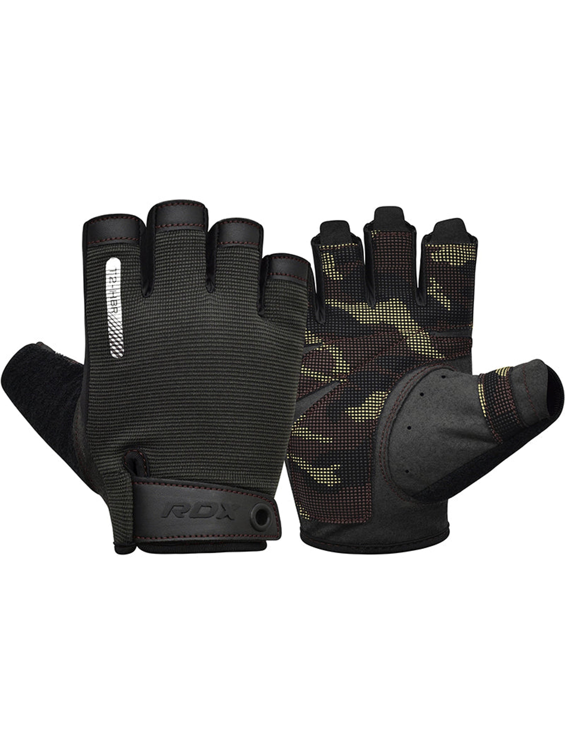 RDX T2 Weightlifting Gloves - Brown