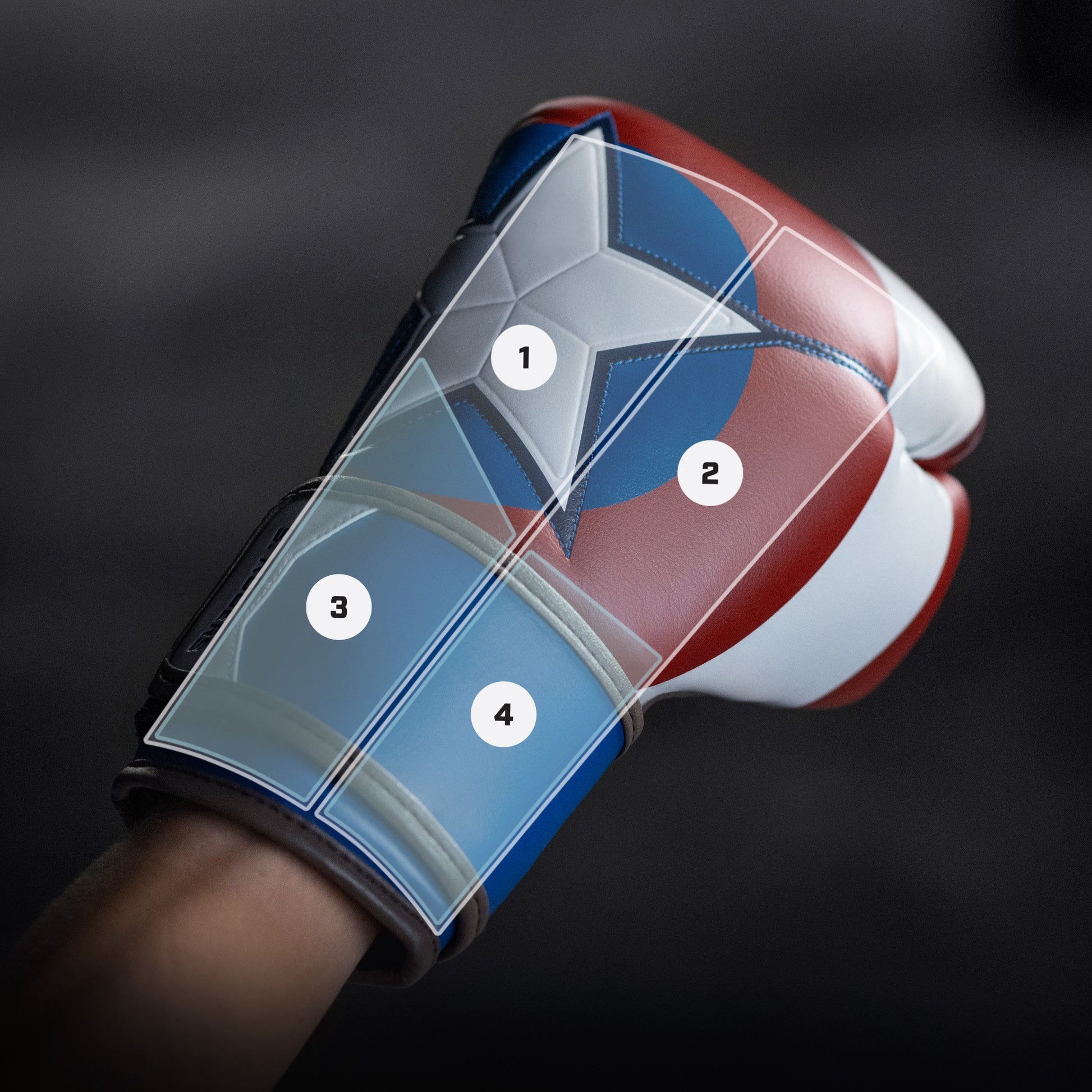 Marvel's Youth Captain America Boxing Gloves - 4 Splint Support
