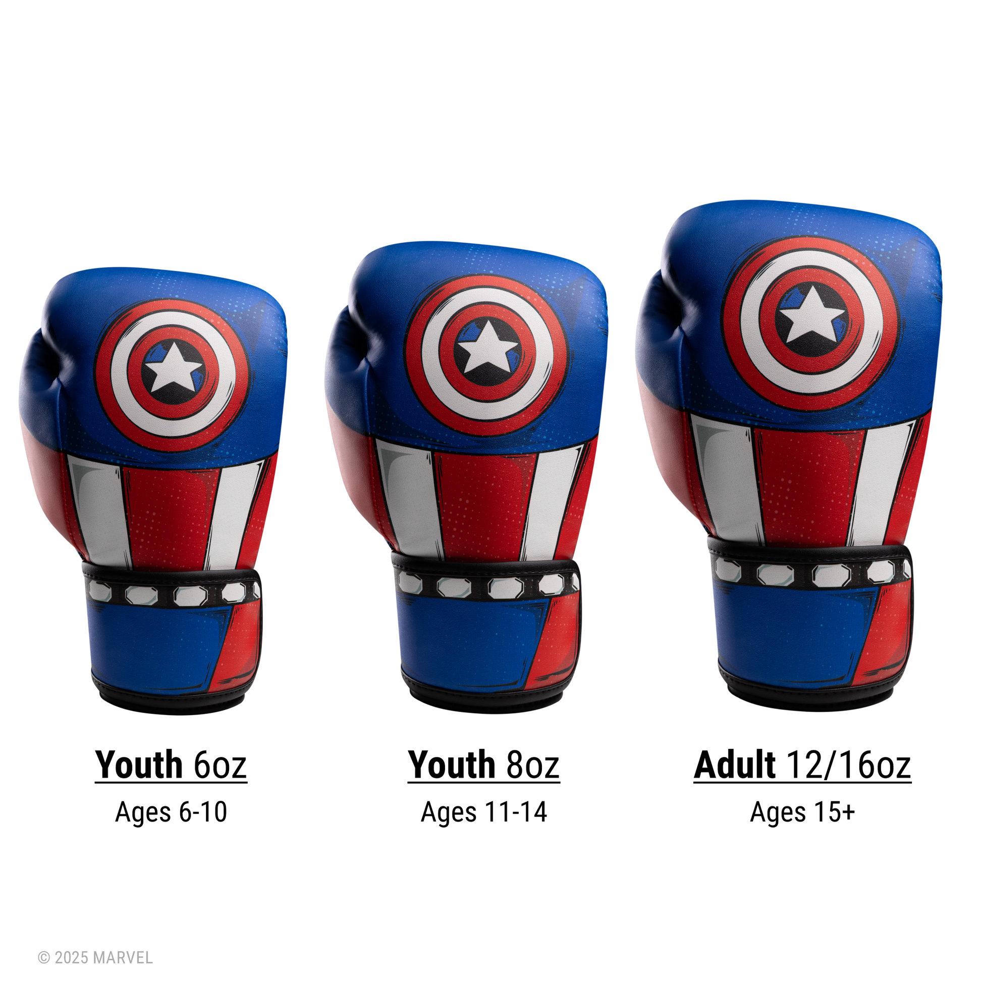 Marvel's Classic Captain America Boxing Gloves - Youth & Adult